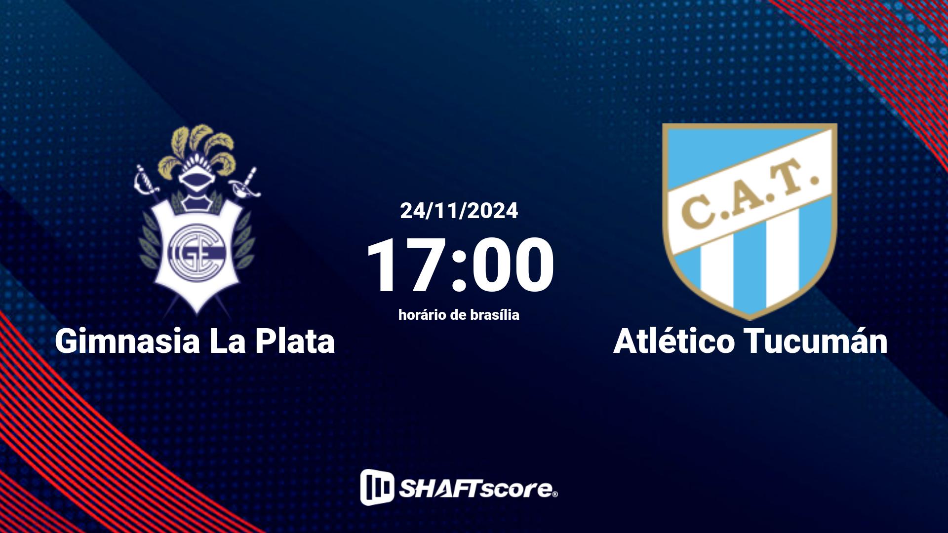 Estatísticas do jogo Gimnasia La Plata vs Atlético Tucumán 24.11 17:00