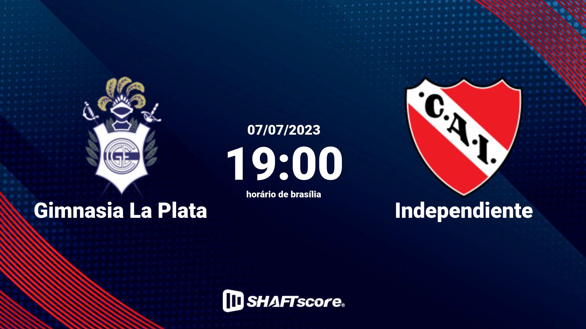 Estatísticas do jogo Gimnasia La Plata vs Independiente 07.07 19:00