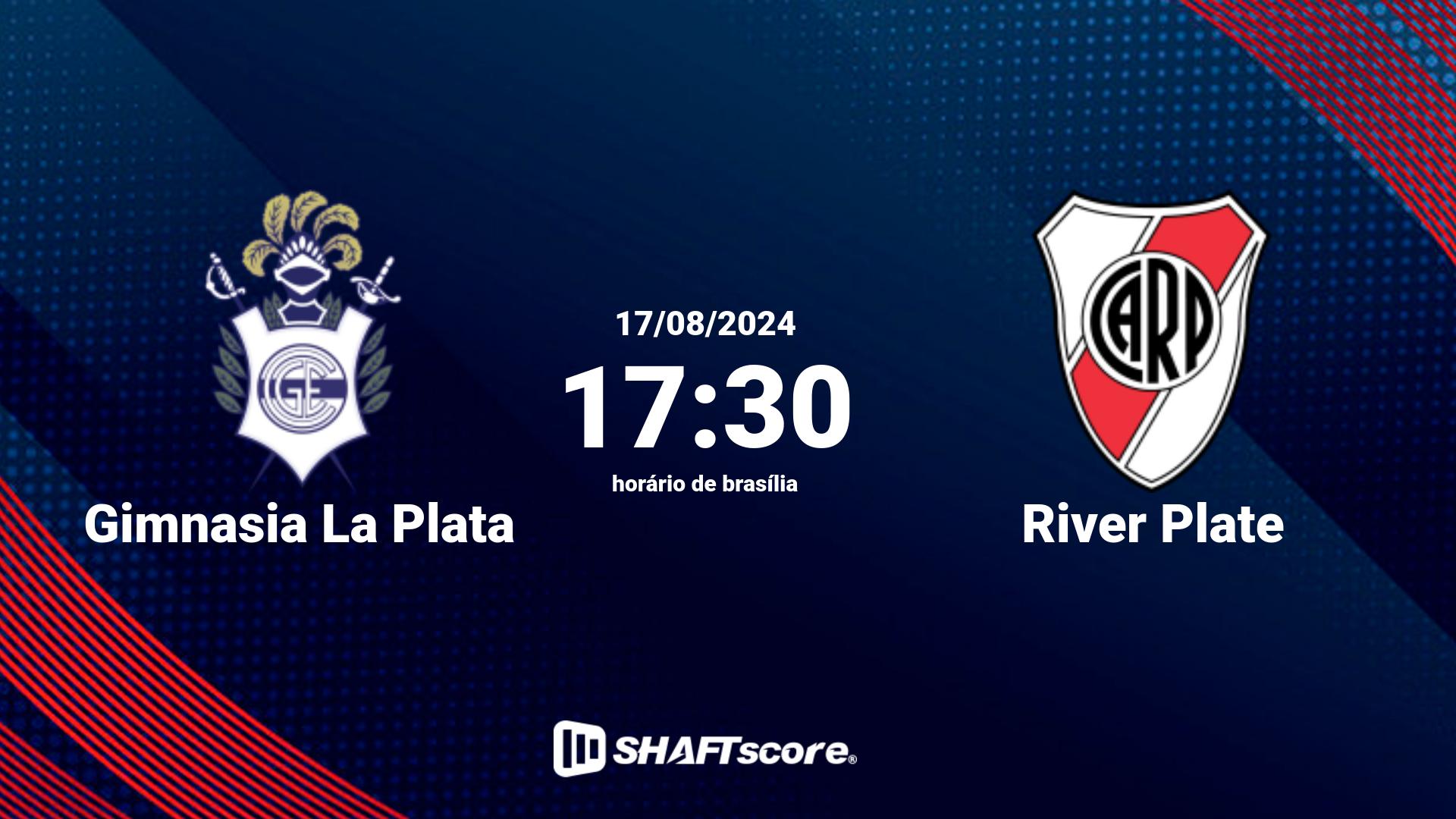 Estatísticas do jogo Gimnasia La Plata vs River Plate 17.08 17:30