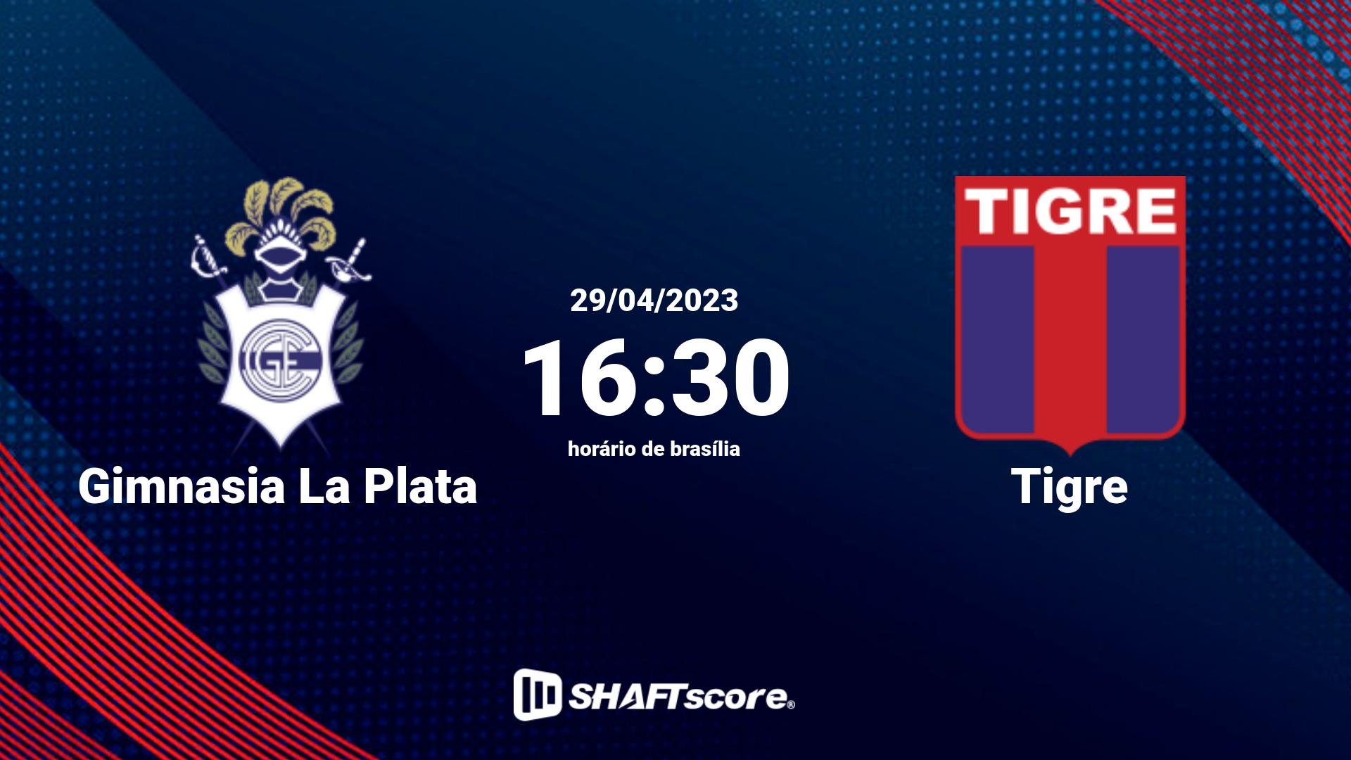 Estatísticas do jogo Gimnasia La Plata vs Tigre 29.04 16:30