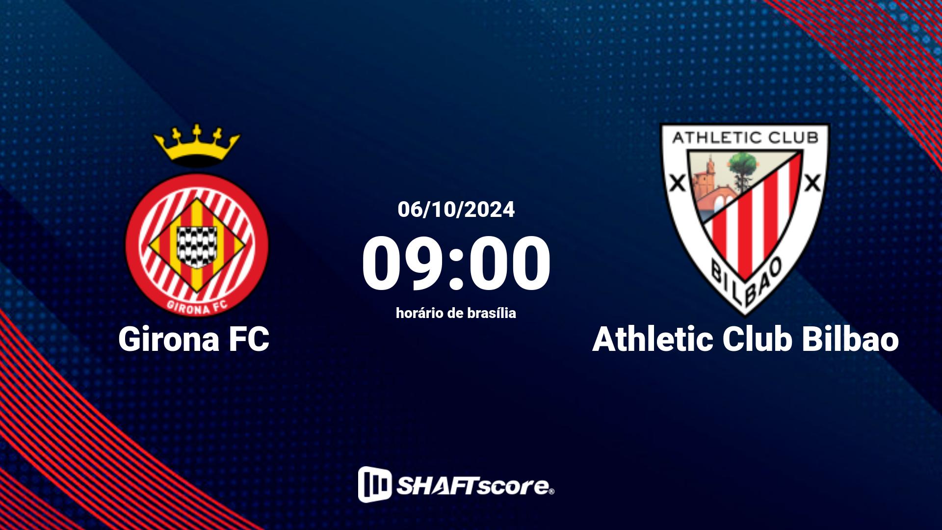 Estatísticas do jogo Girona FC vs Athletic Club Bilbao 06.10 09:00