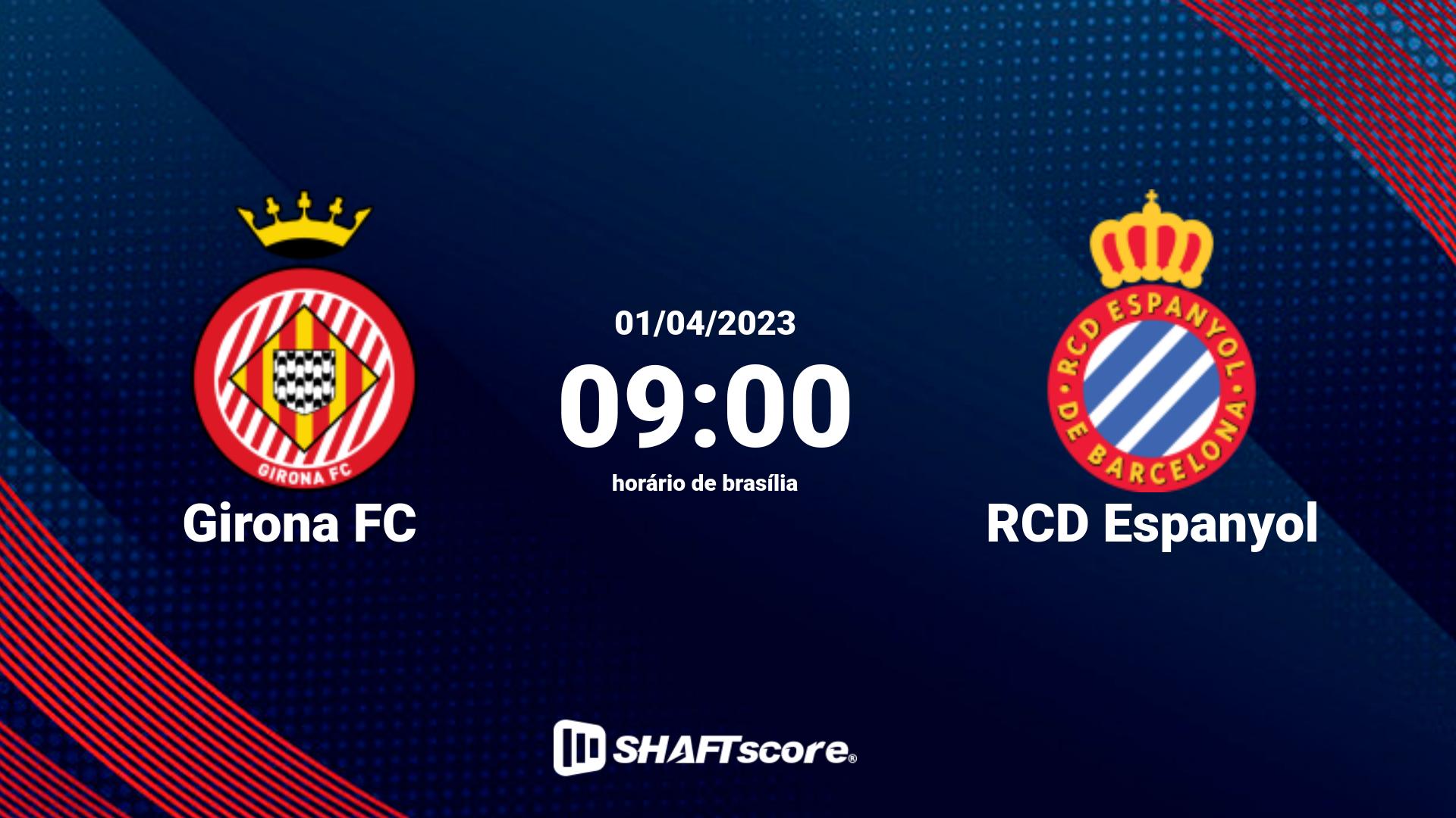 Estatísticas do jogo Girona FC vs RCD Espanyol 01.04 09:00