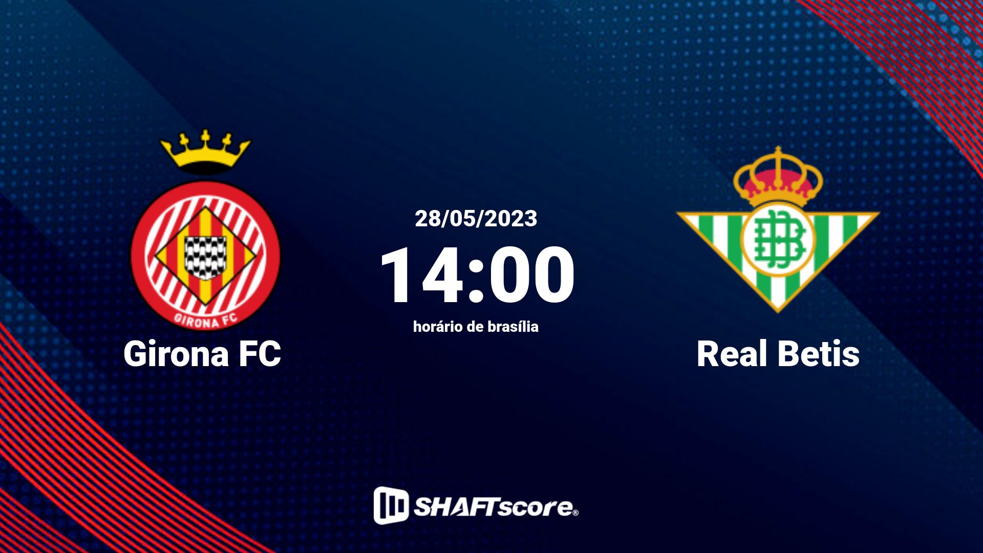 Estatísticas do jogo Girona FC vs Real Betis 28.05 14:00