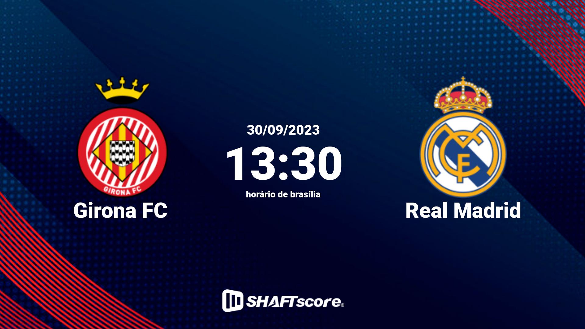 Estatísticas do jogo Girona FC vs Real Madrid 30.09 13:30