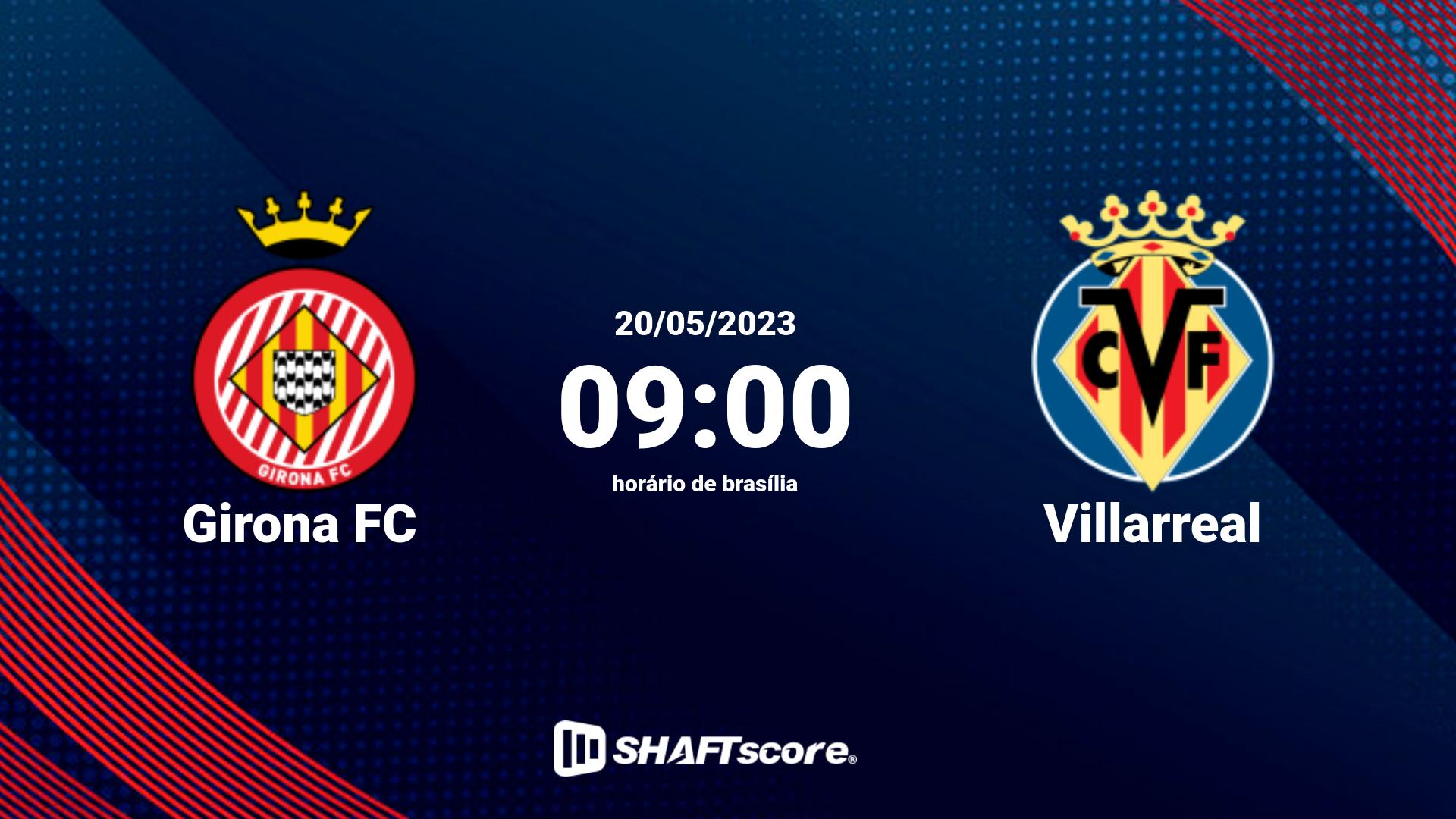 Estatísticas do jogo Girona FC vs Villarreal 20.05 09:00