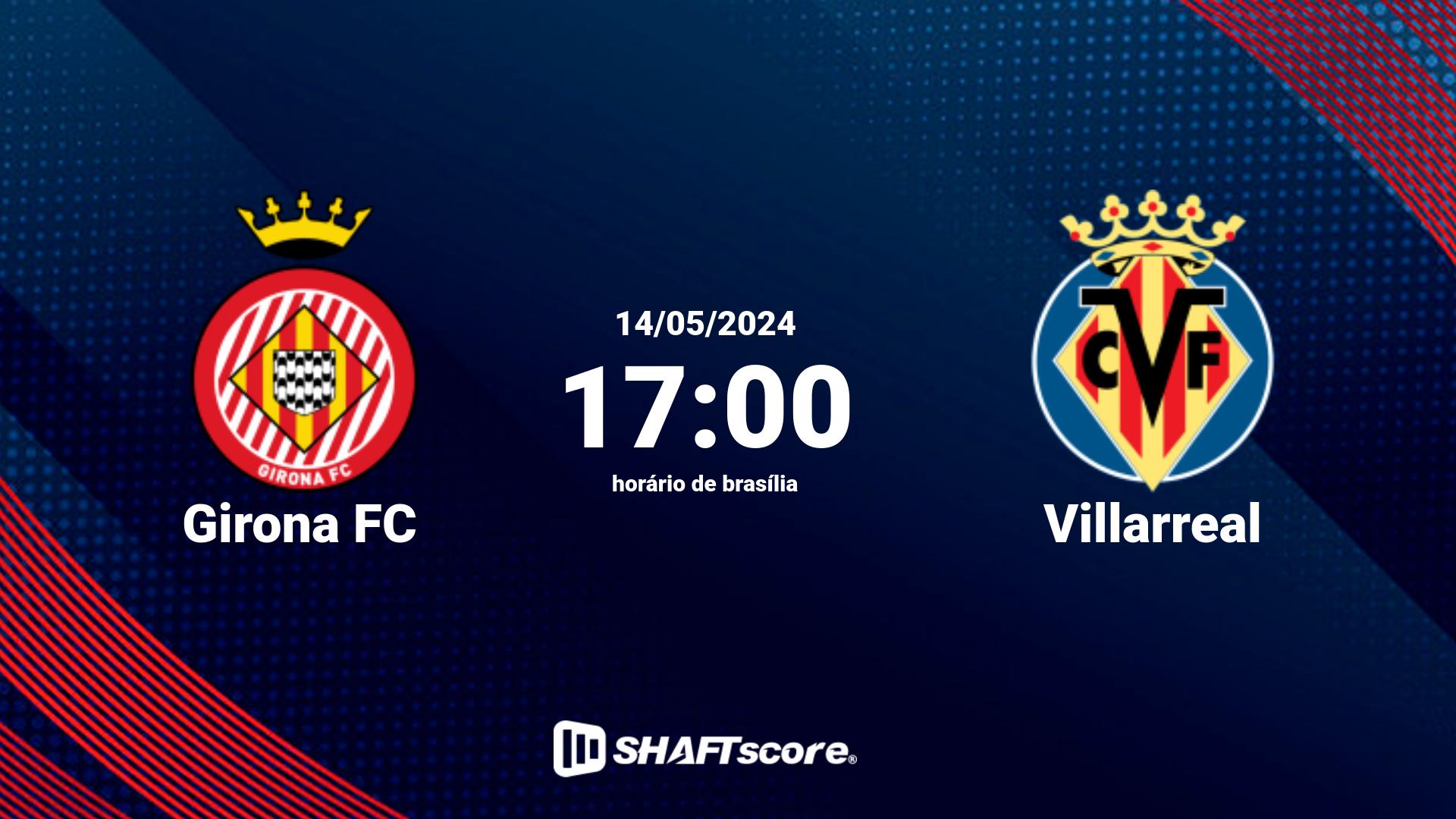 Estatísticas do jogo Girona FC vs Villarreal 14.05 17:00