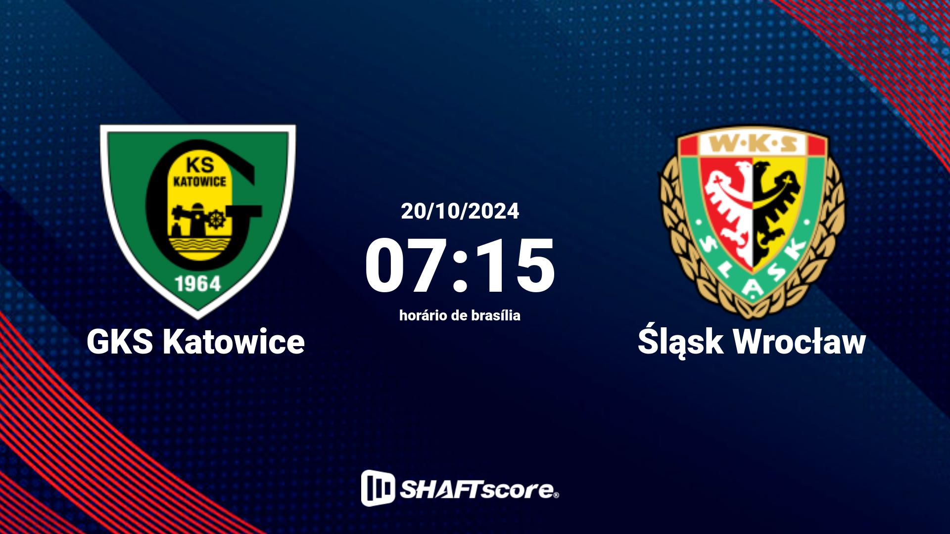 Estatísticas do jogo GKS Katowice vs Śląsk Wrocław 20.10 07:15