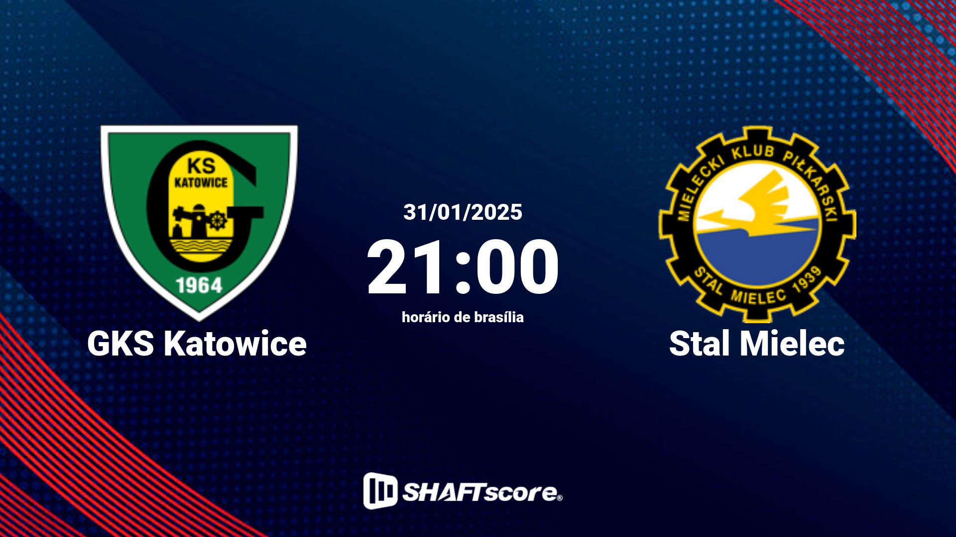 Estatísticas do jogo GKS Katowice vs Stal Mielec 31.01 21:00