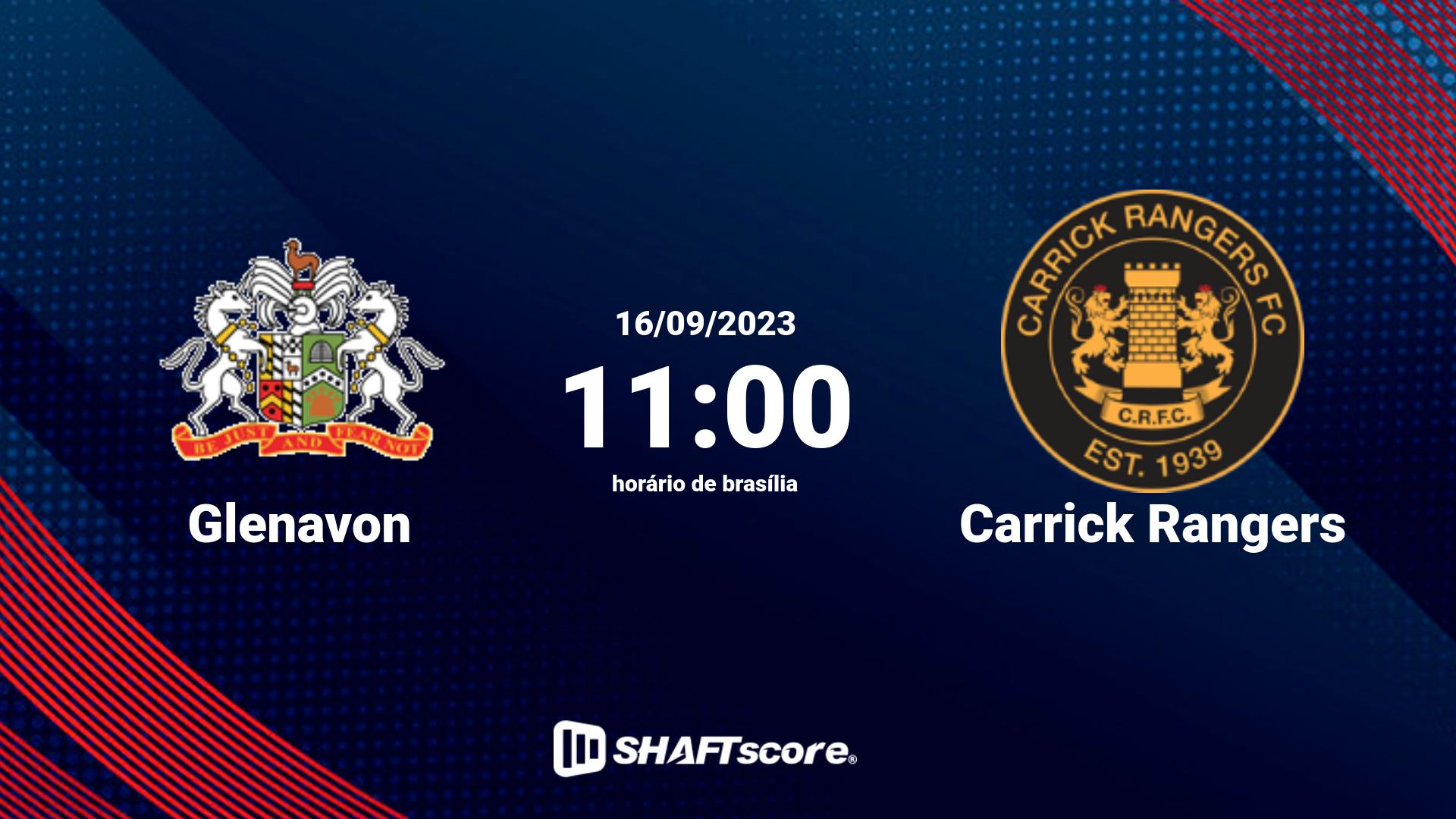 Estatísticas do jogo Glenavon vs Carrick Rangers 16.09 11:00