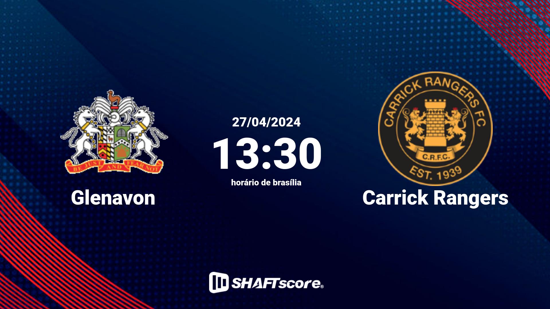 Estatísticas do jogo Glenavon vs Carrick Rangers 27.04 13:30