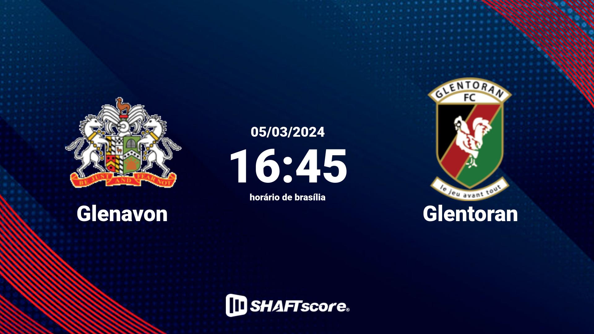 Estatísticas do jogo Glenavon vs Glentoran 05.03 16:45