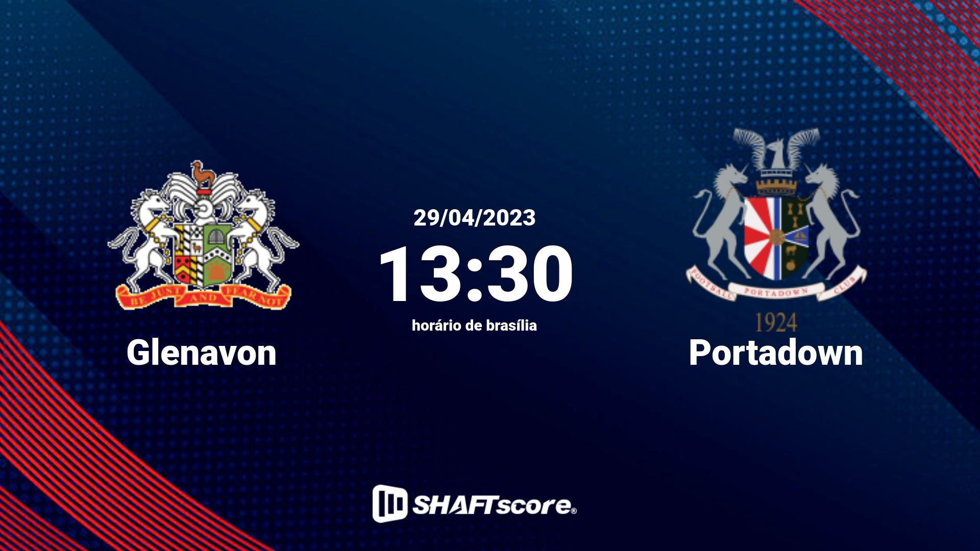 Estatísticas do jogo Glenavon vs Portadown 29.04 13:30