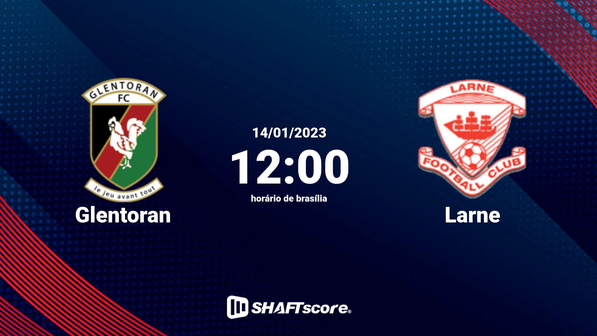 Estatísticas do jogo Glentoran vs Larne 14.01 12:00