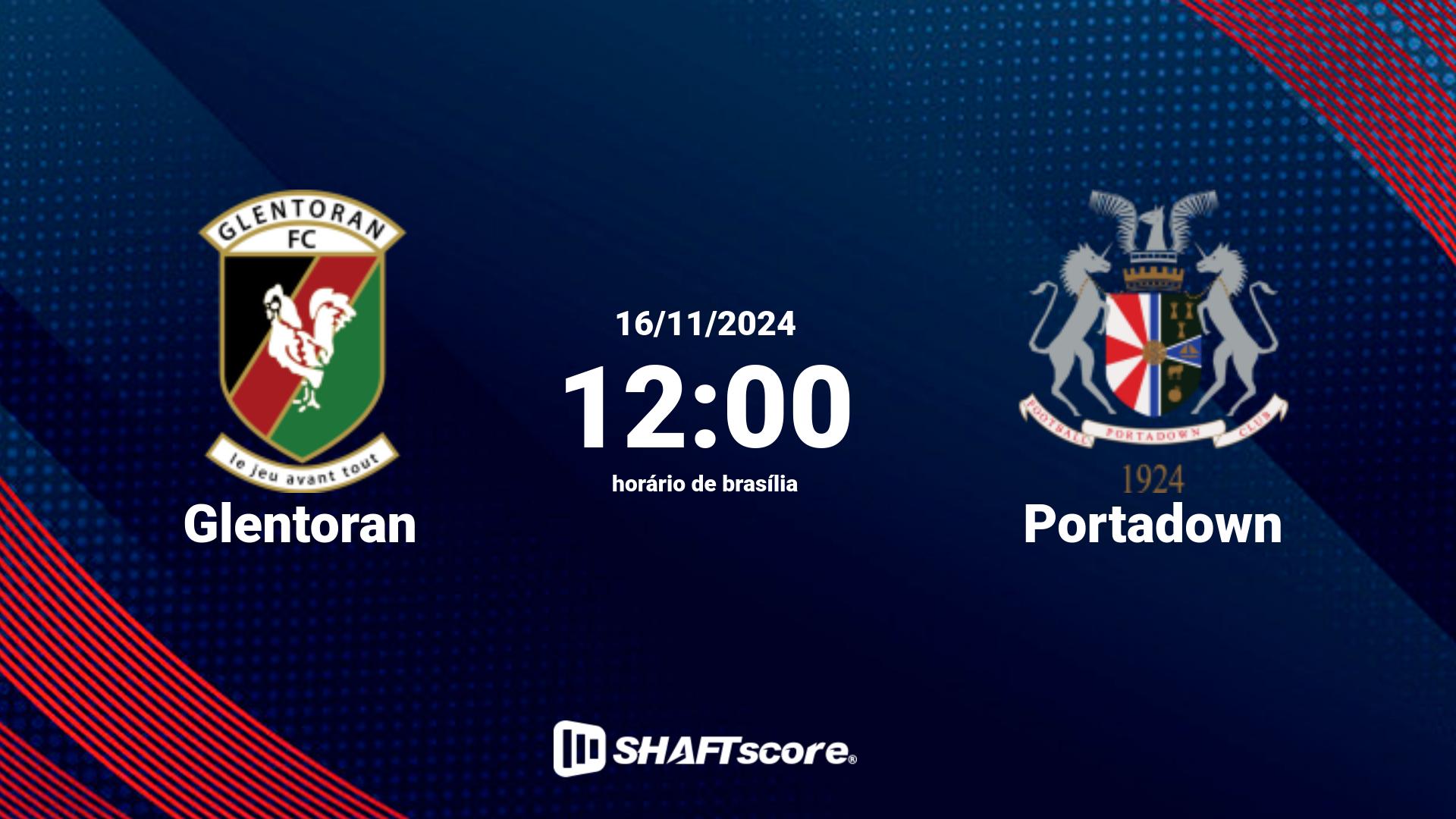 Estatísticas do jogo Glentoran vs Portadown 16.11 12:00