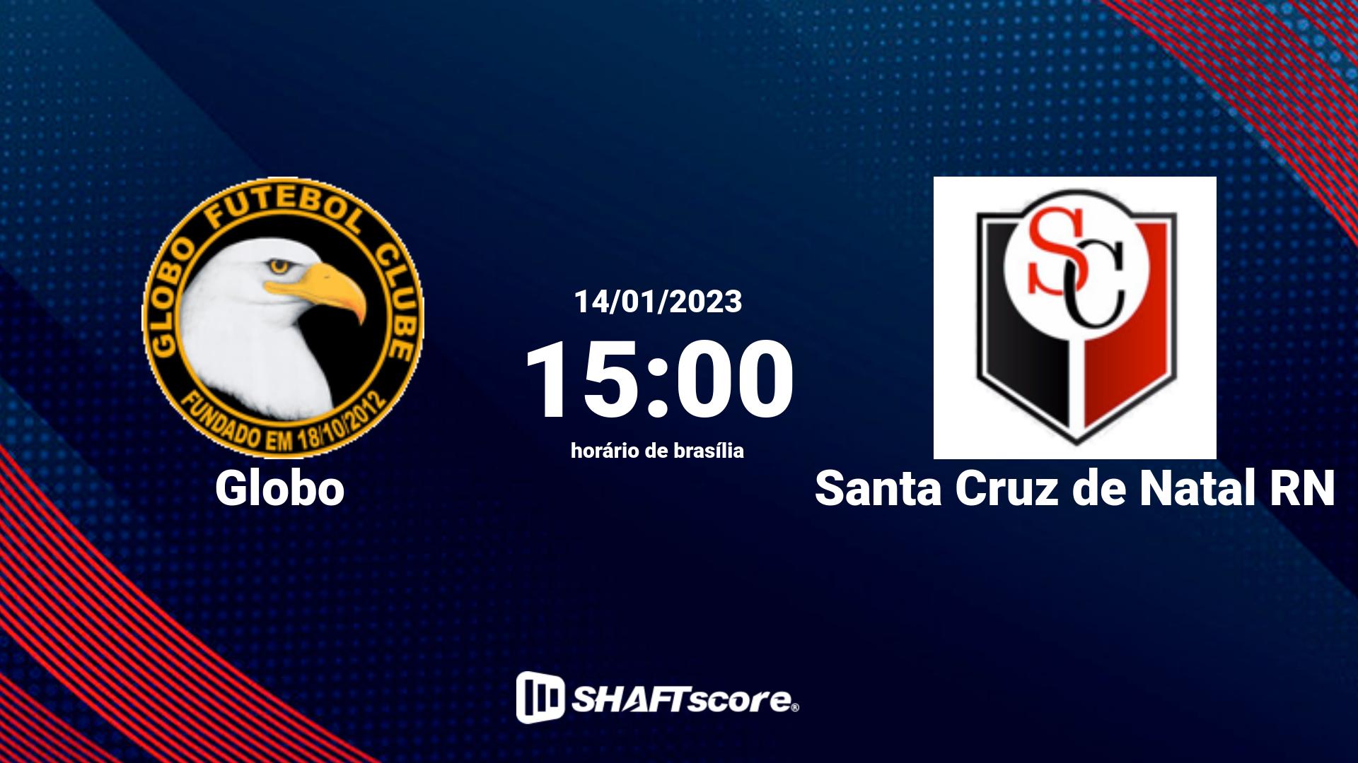 Estatísticas do jogo Globo vs Santa Cruz de Natal RN 14.01 15:00