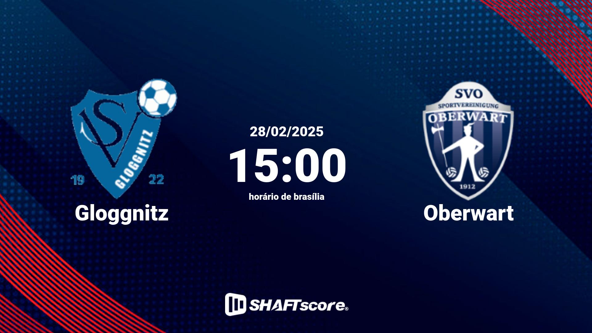 Estatísticas do jogo Gloggnitz vs Oberwart 28.02 15:00