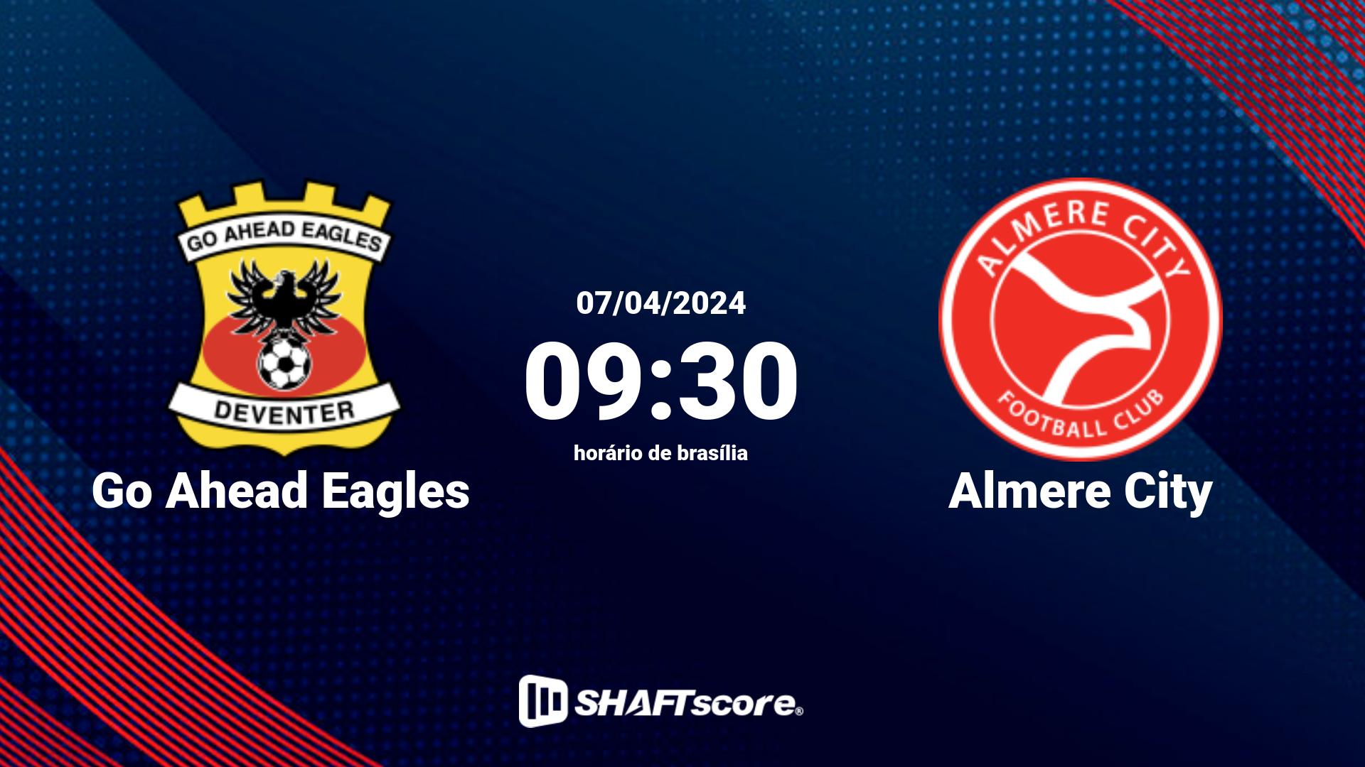 Estatísticas do jogo Go Ahead Eagles vs Almere City 07.04 09:30