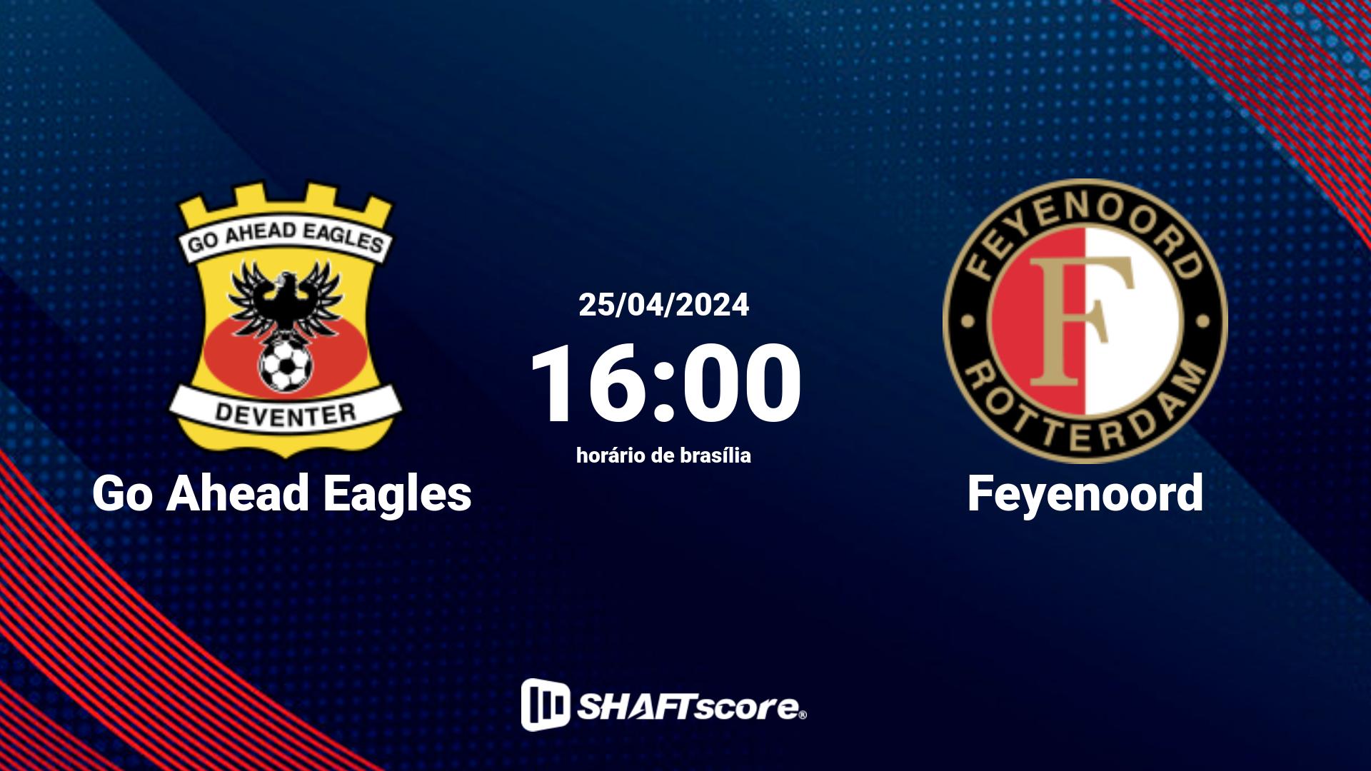 Estatísticas do jogo Go Ahead Eagles vs Feyenoord 25.04 16:00