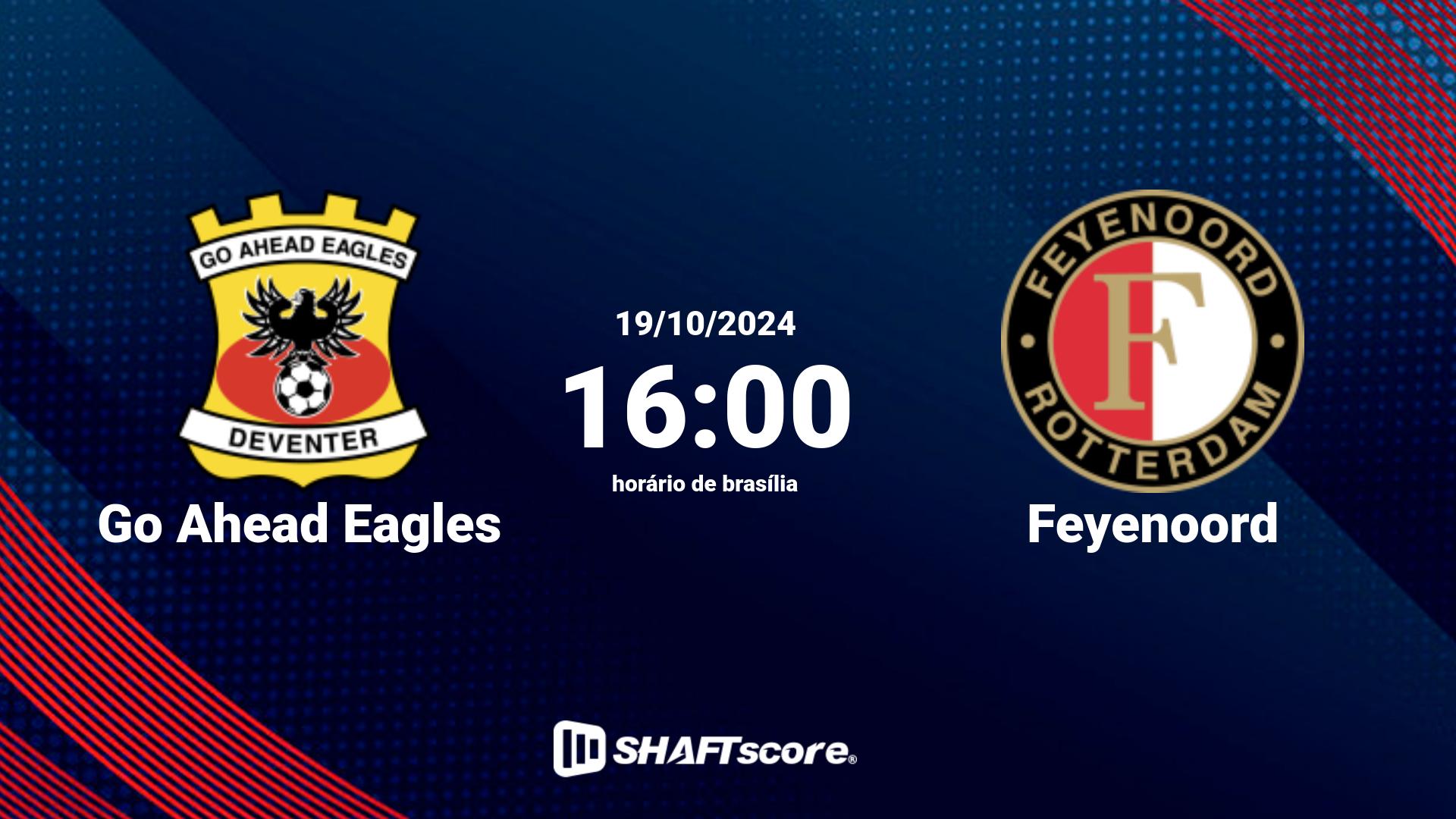 Estatísticas do jogo Go Ahead Eagles vs Feyenoord 19.10 16:00