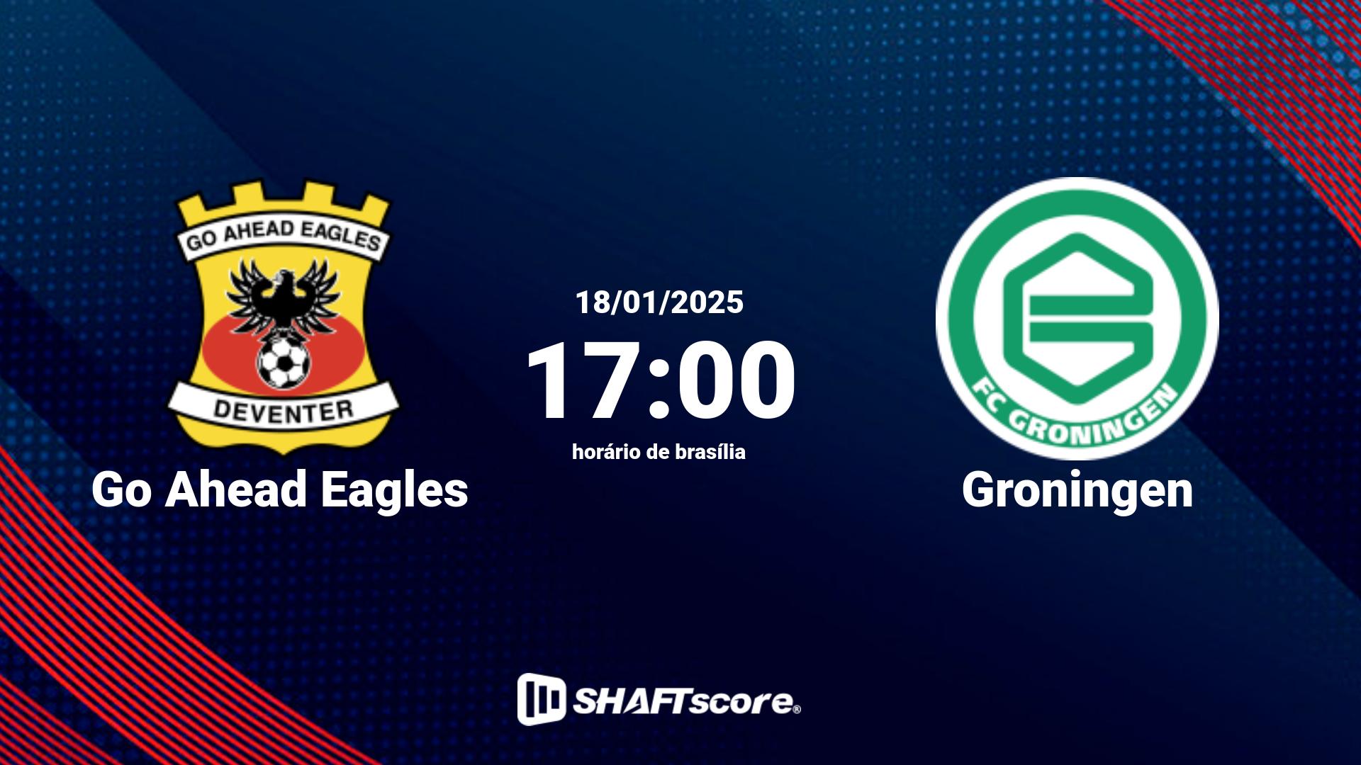 Estatísticas do jogo Go Ahead Eagles vs Groningen 18.01 17:00