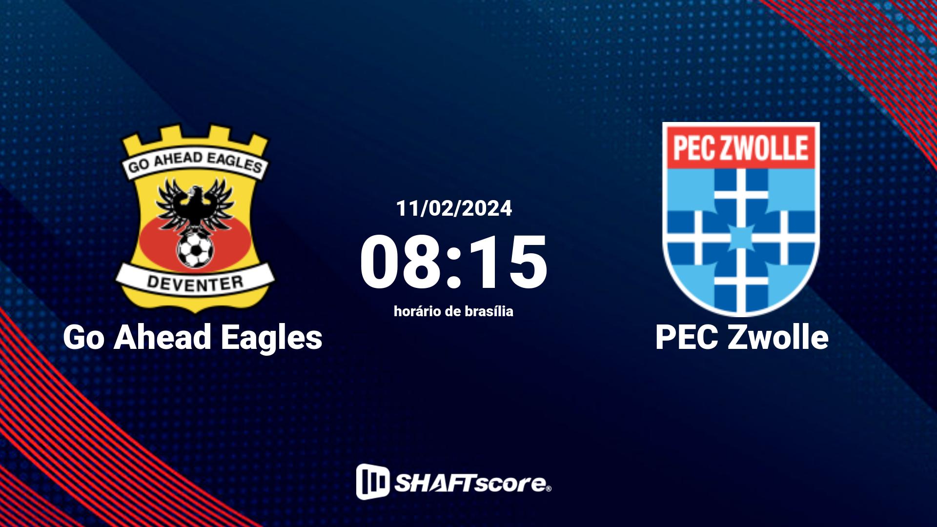 Estatísticas do jogo Go Ahead Eagles vs PEC Zwolle 11.02 08:15