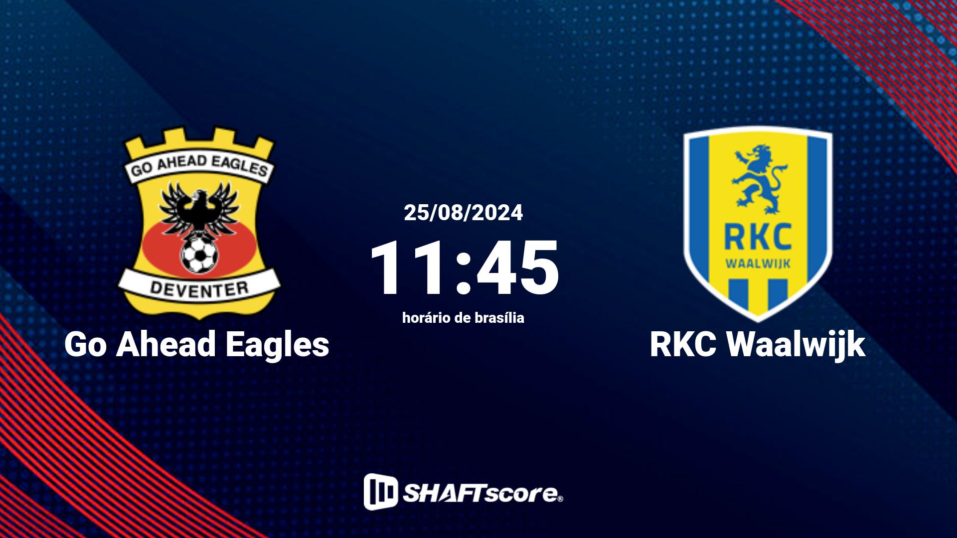 Estatísticas do jogo Go Ahead Eagles vs RKC Waalwijk 25.08 11:45