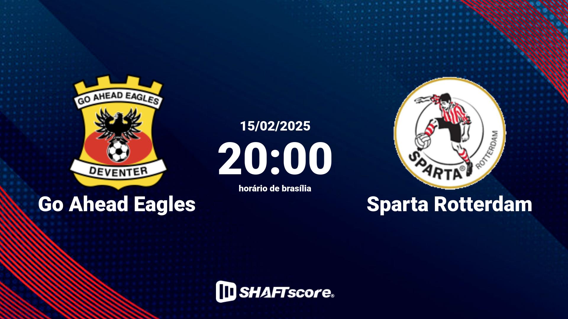 Estatísticas do jogo Go Ahead Eagles vs Sparta Rotterdam 15.02 20:00