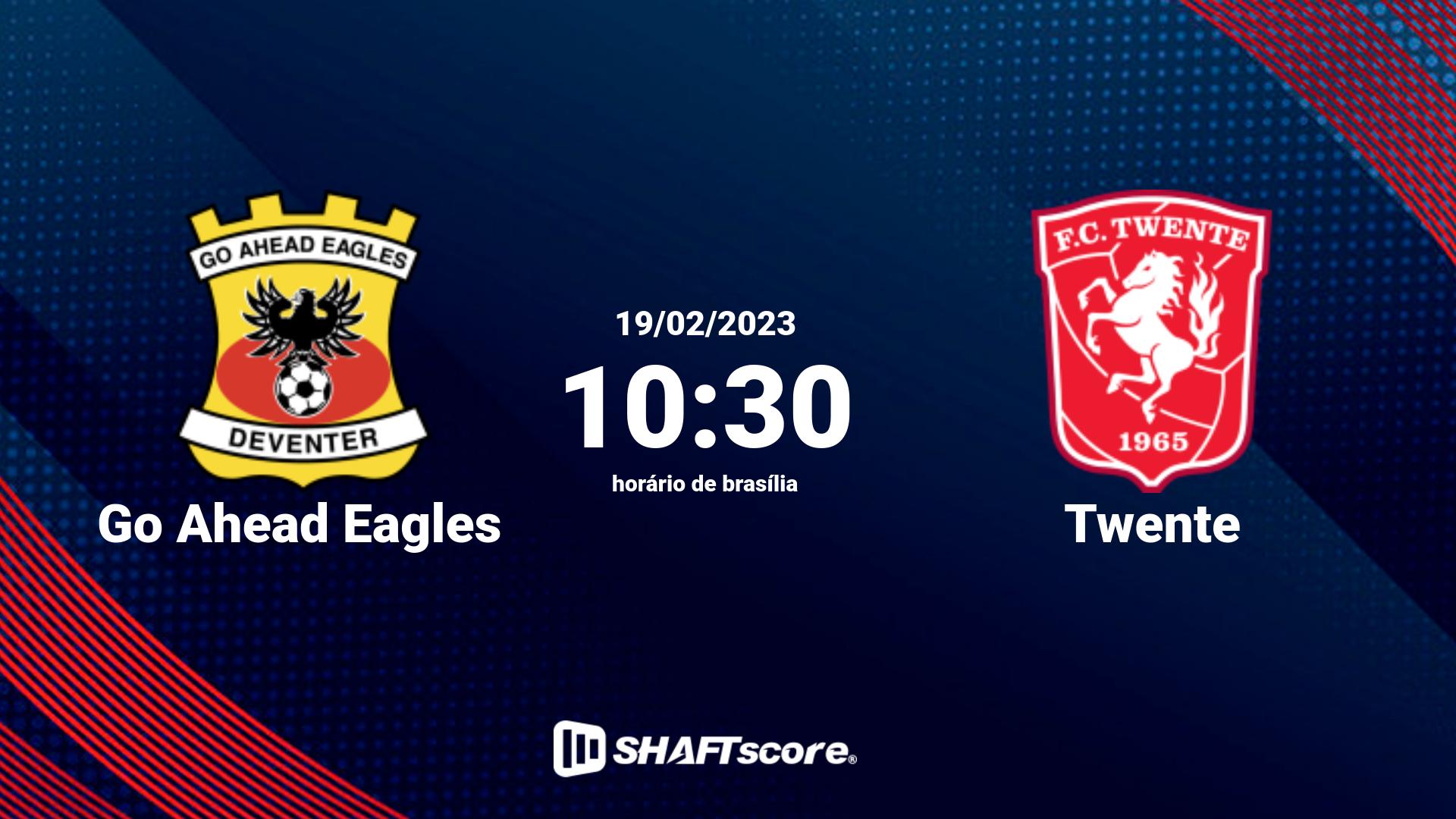 Estatísticas do jogo Go Ahead Eagles vs Twente 19.02 10:30