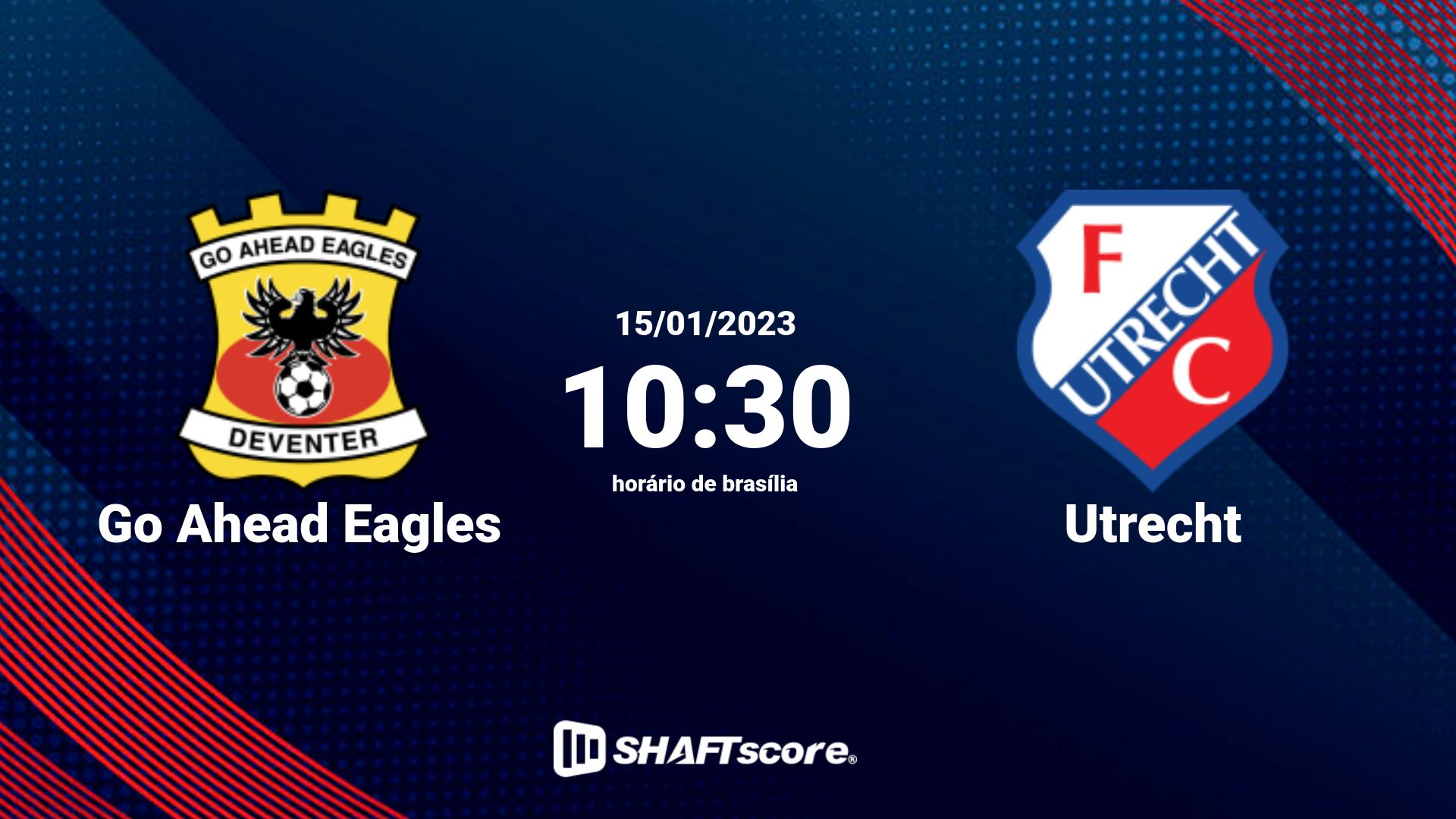 Estatísticas do jogo Go Ahead Eagles vs Utrecht 15.01 10:30