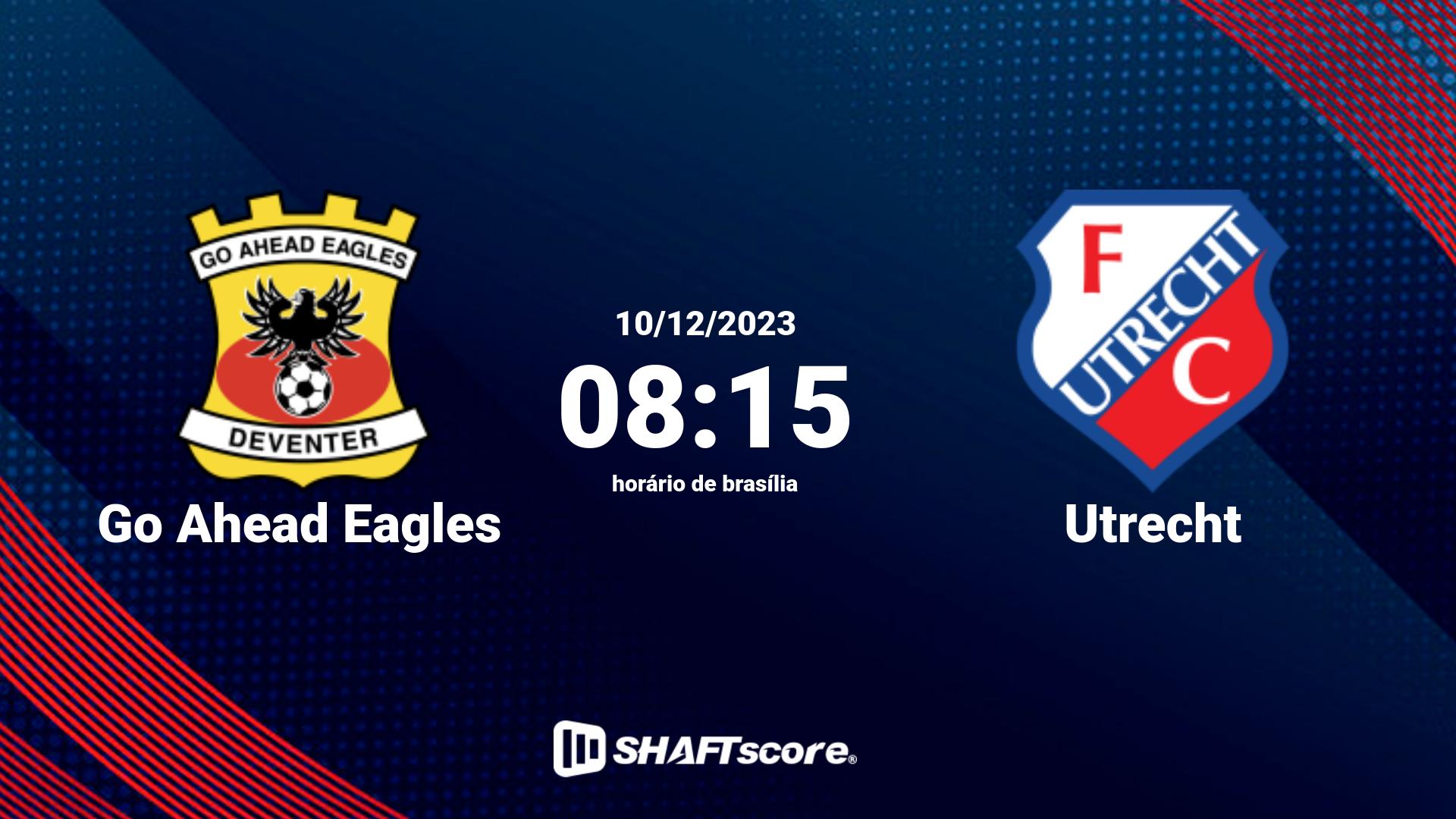 Estatísticas do jogo Go Ahead Eagles vs Utrecht 10.12 08:15