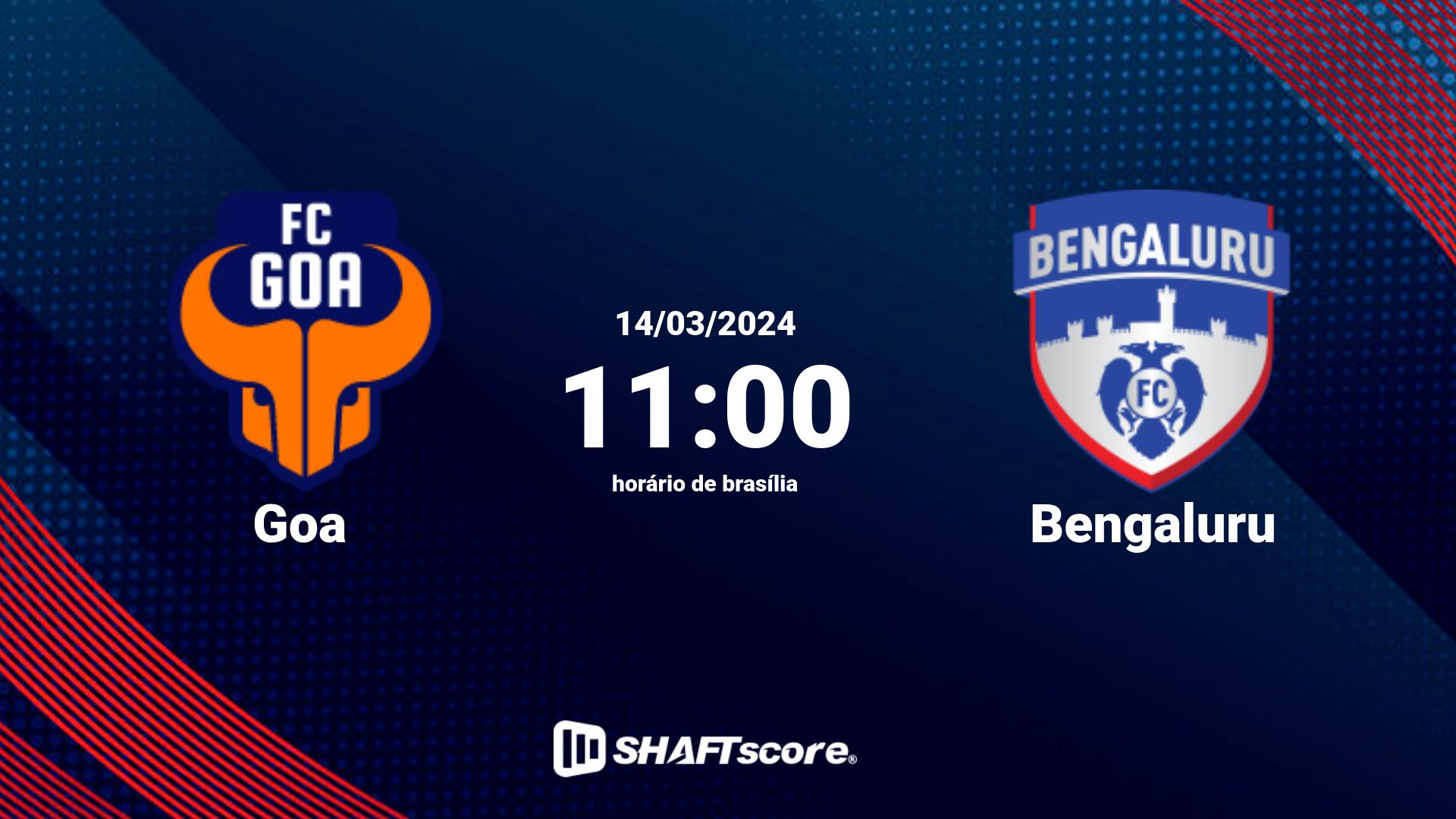 Estatísticas do jogo Goa vs Bengaluru 14.03 11:00