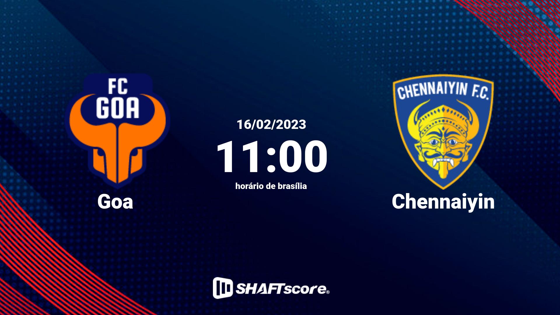 Estatísticas do jogo Goa vs Chennaiyin 16.02 11:00