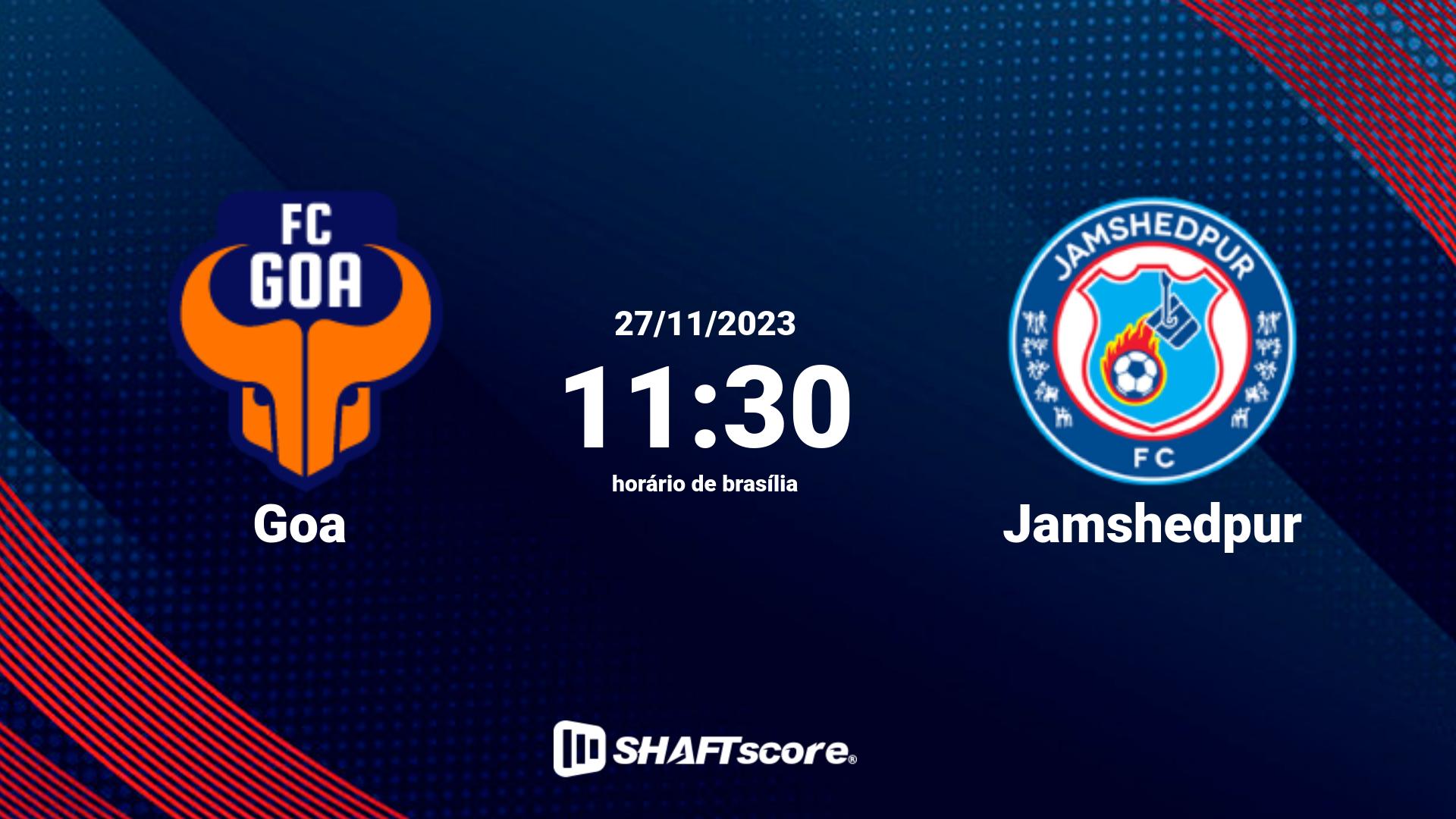 Estatísticas do jogo Goa vs Jamshedpur 27.11 11:30