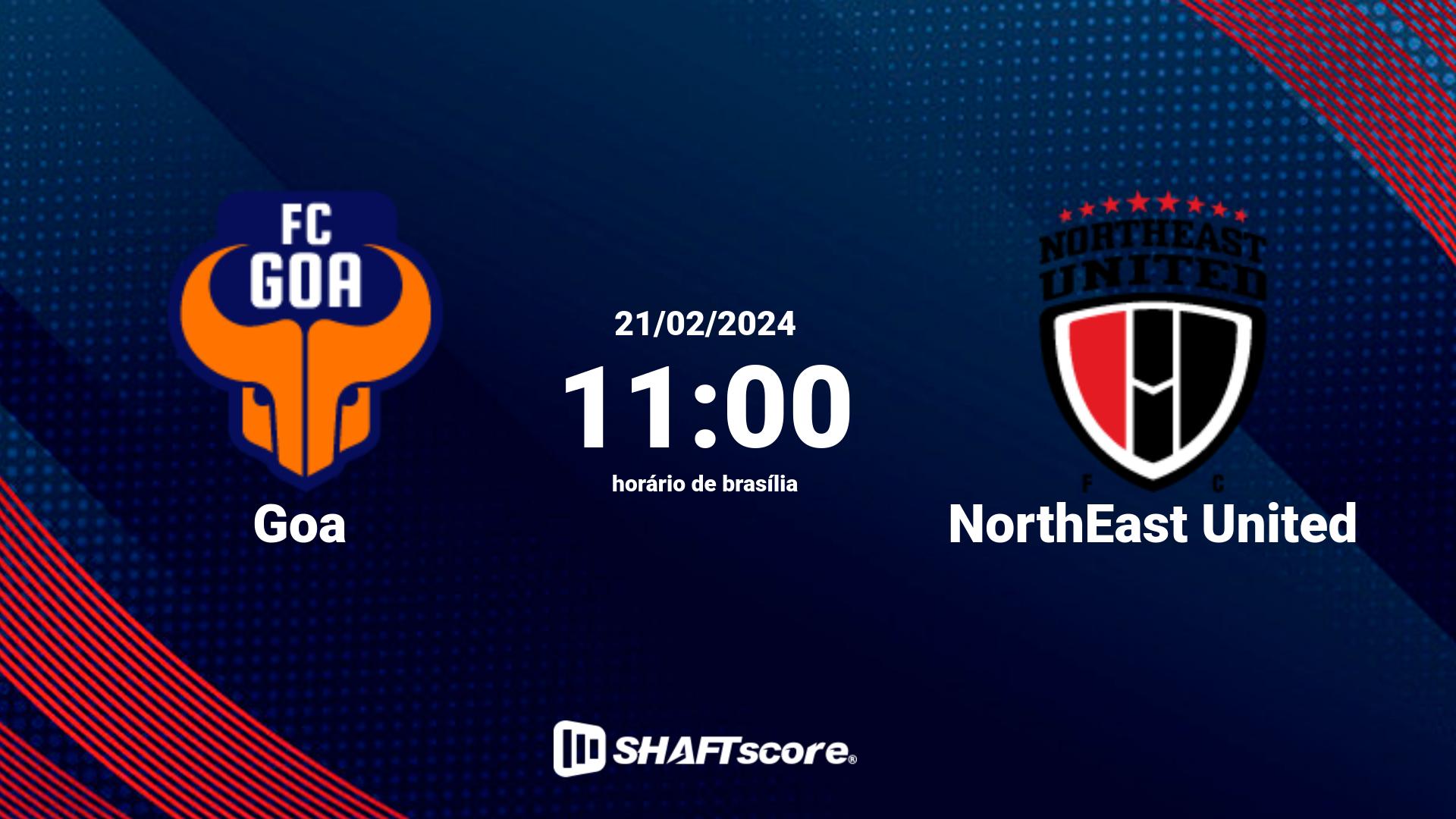 Estatísticas do jogo Goa vs NorthEast United 21.02 11:00