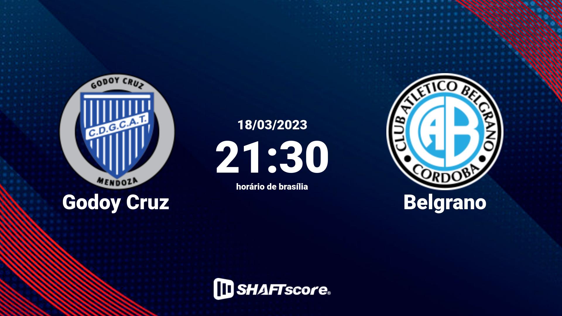 Estatísticas do jogo Godoy Cruz vs Belgrano 18.03 21:30