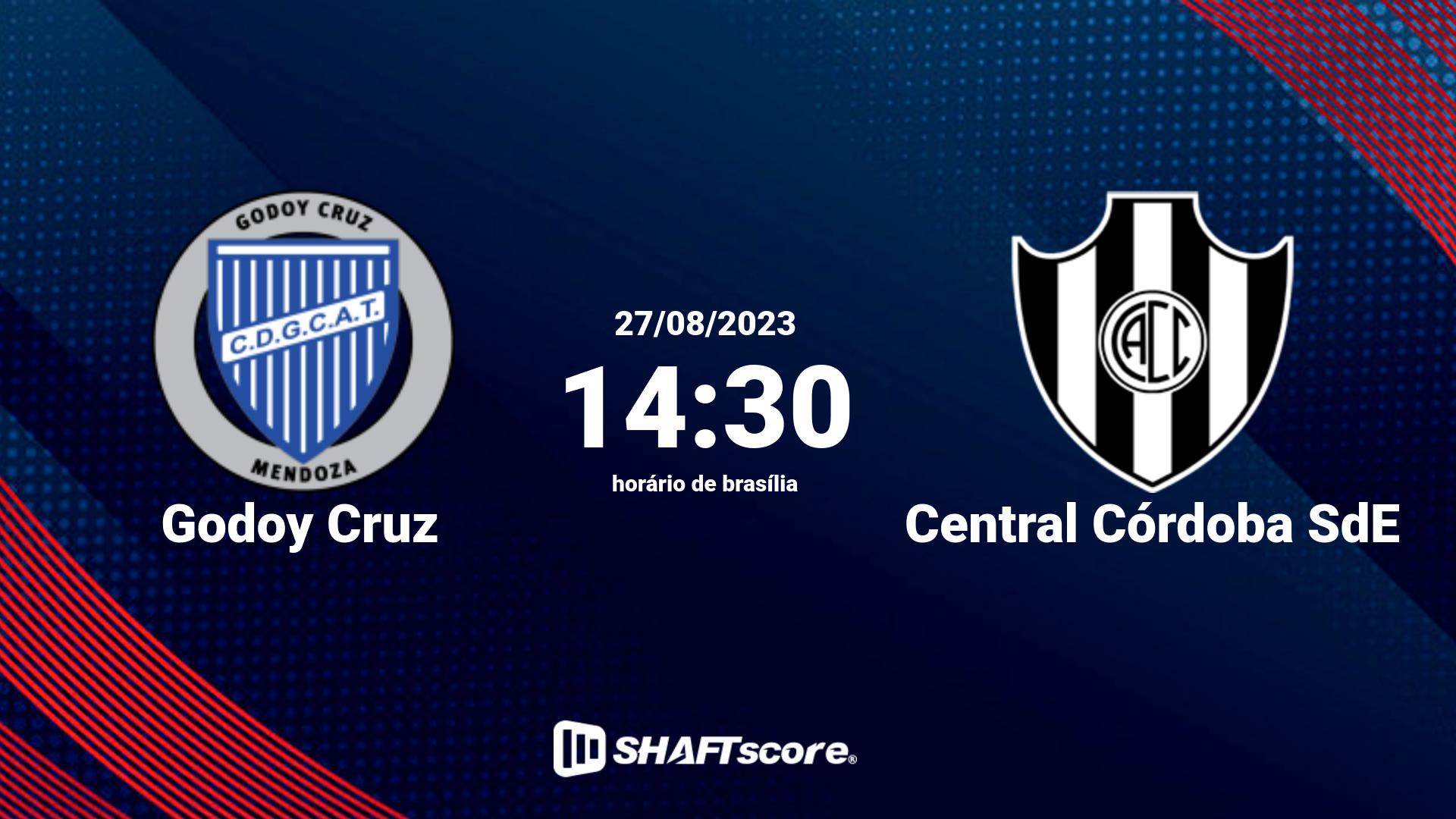 Estatísticas do jogo Godoy Cruz vs Central Córdoba SdE 27.08 14:30