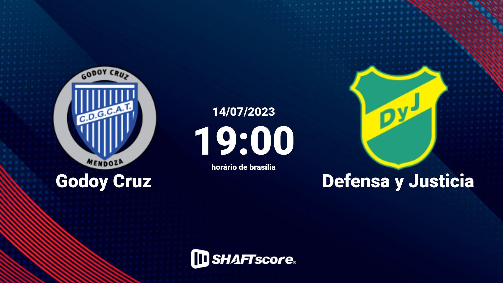 Estatísticas do jogo Godoy Cruz vs Defensa y Justicia 14.07 19:00