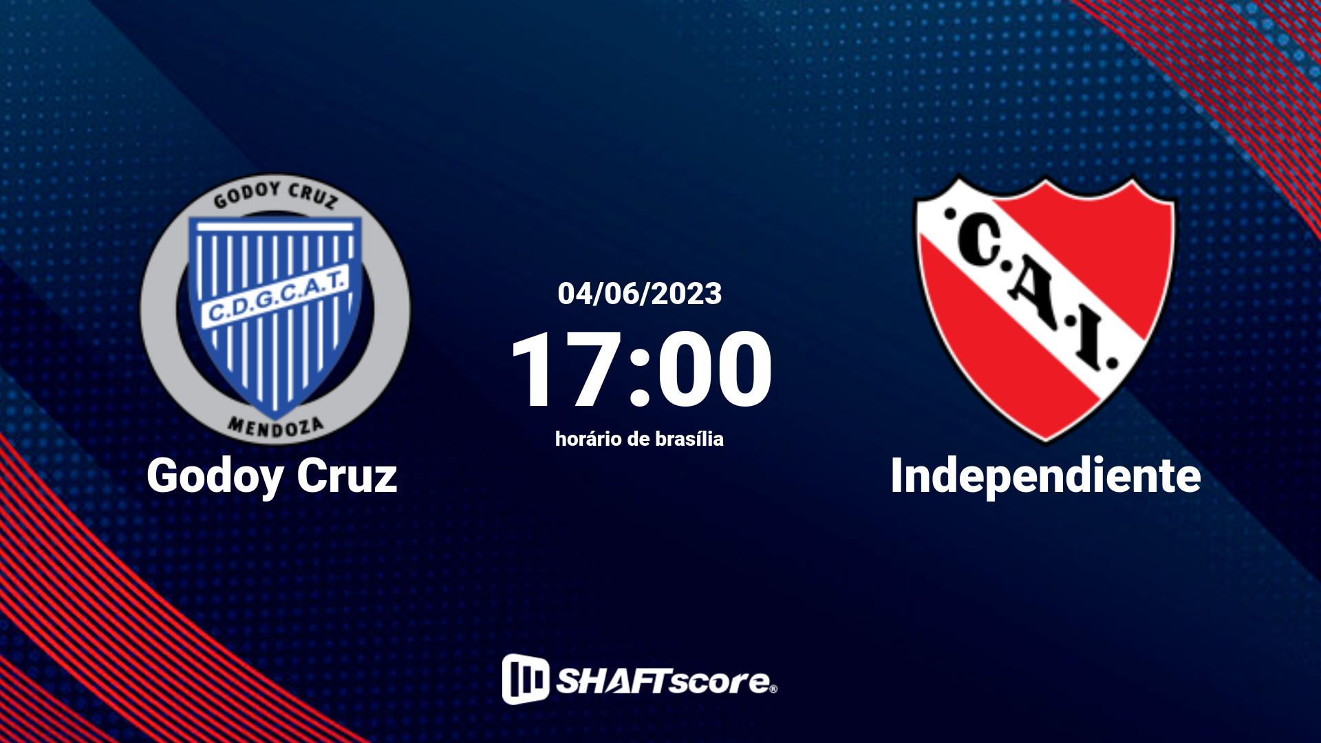 Estatísticas do jogo Godoy Cruz vs Independiente 04.06 17:00