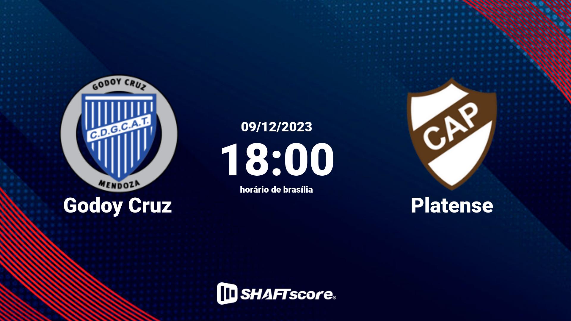 Estatísticas do jogo Godoy Cruz vs Platense 09.12 18:00