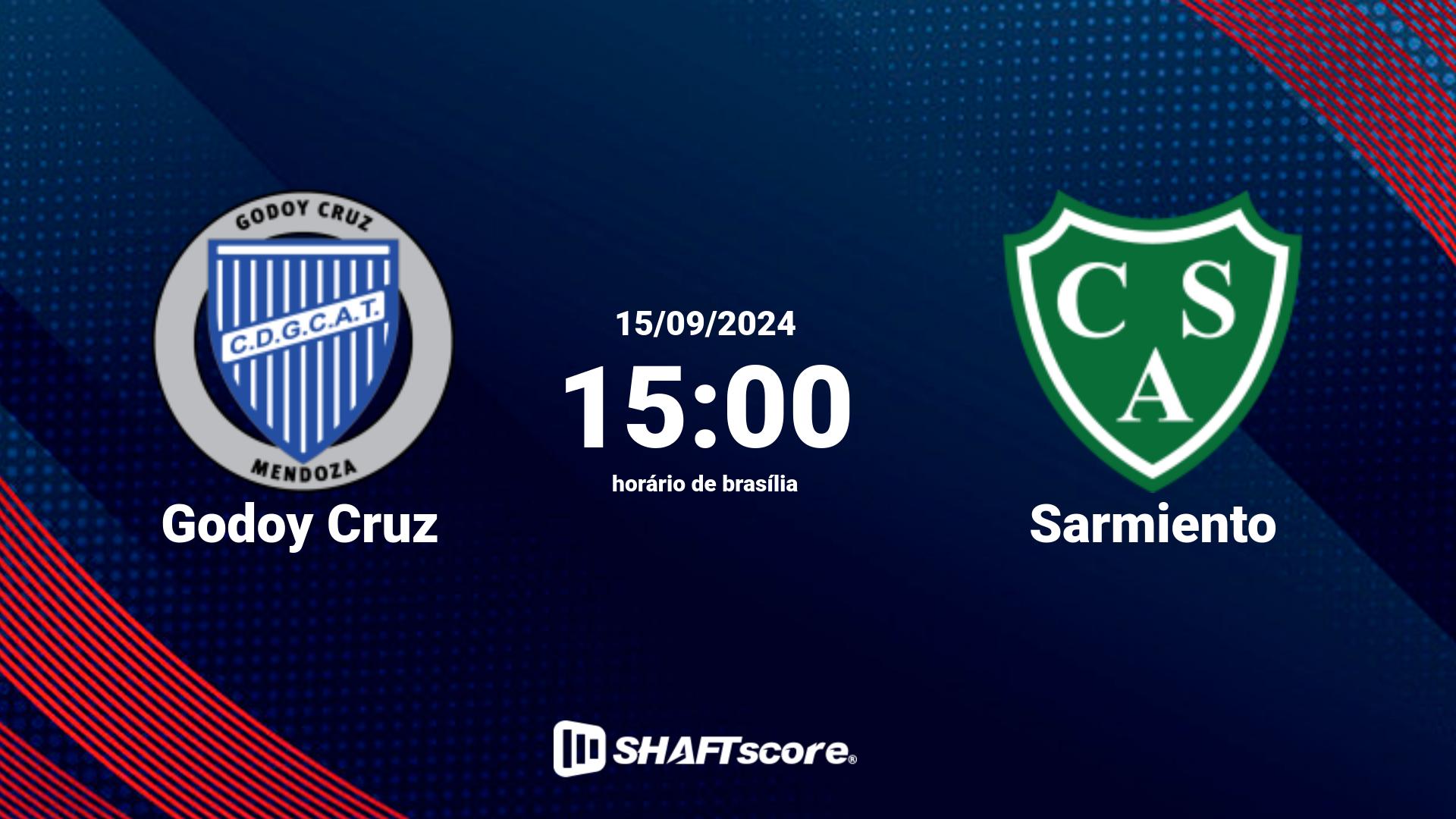 Estatísticas do jogo Godoy Cruz vs Sarmiento 15.09 15:00