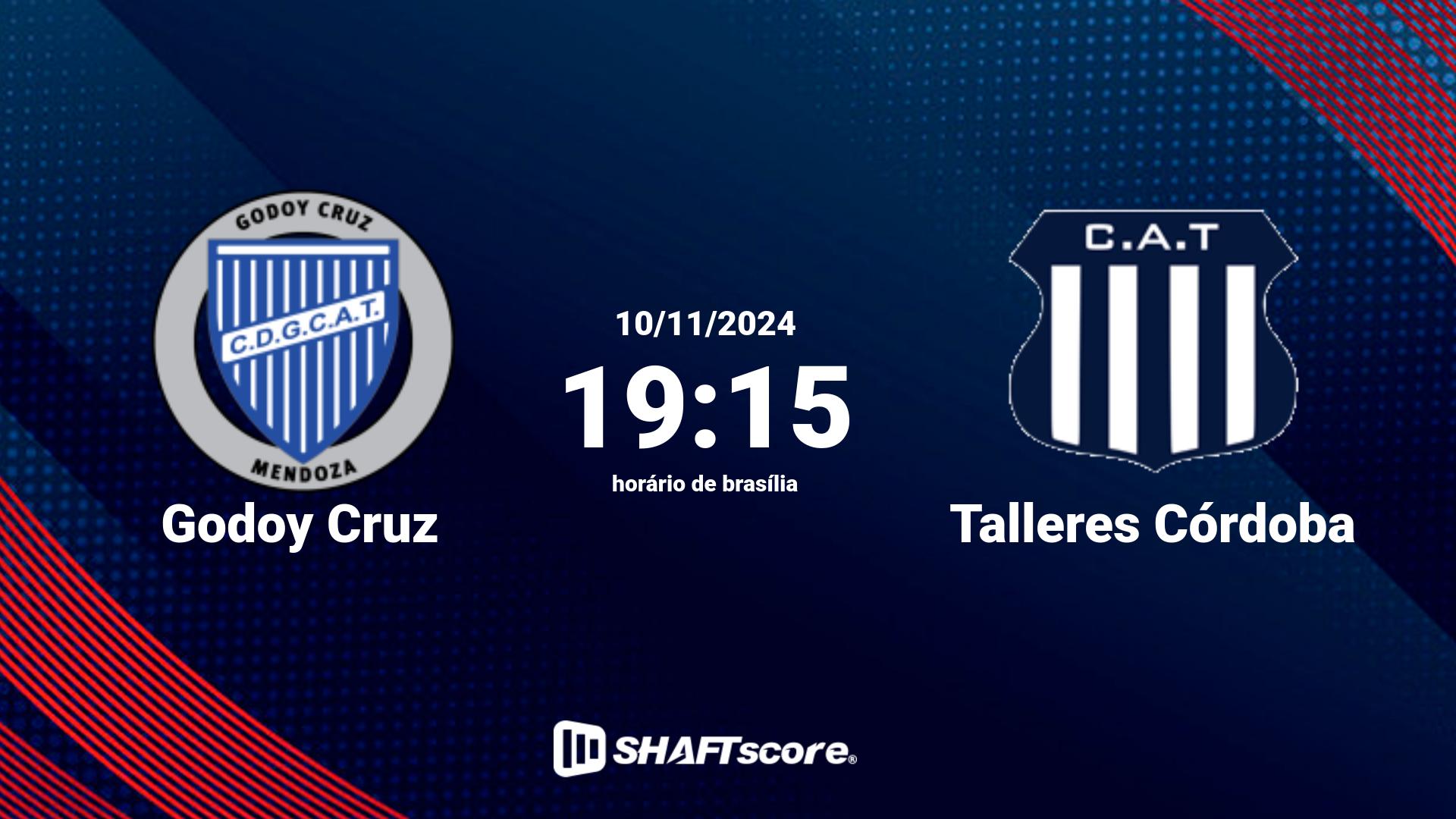 Estatísticas do jogo Godoy Cruz vs Talleres Córdoba 10.11 19:15