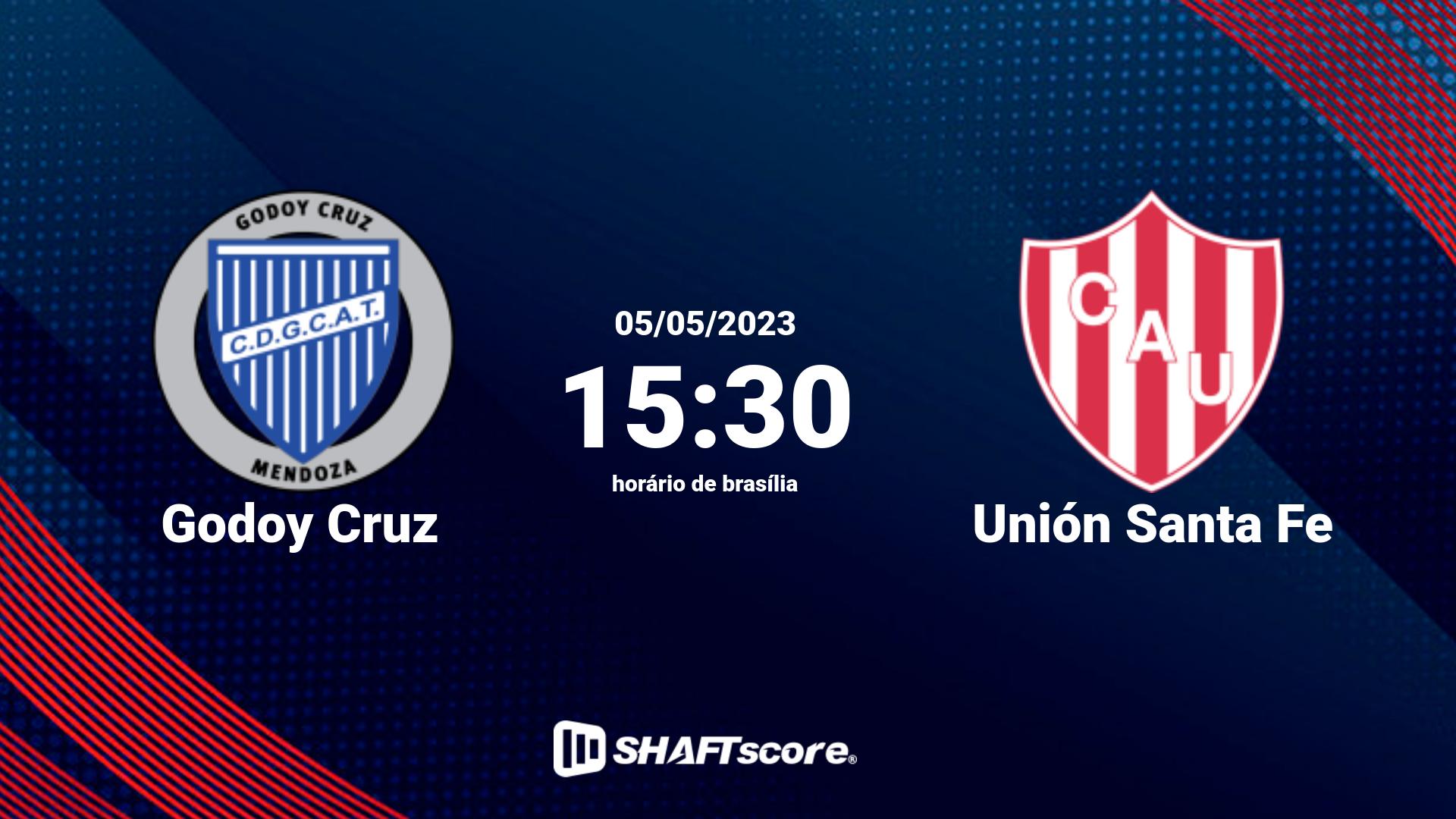 Estatísticas do jogo Godoy Cruz vs Unión Santa Fe 05.05 15:30