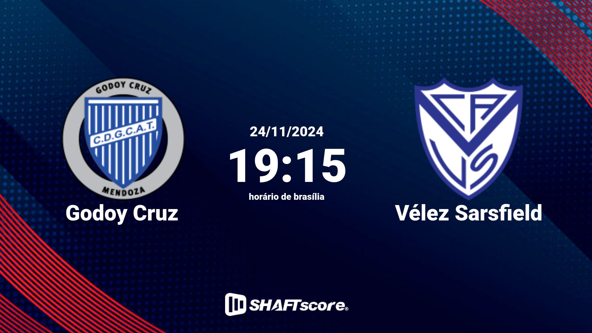 Estatísticas do jogo Godoy Cruz vs Vélez Sarsfield 24.11 19:15