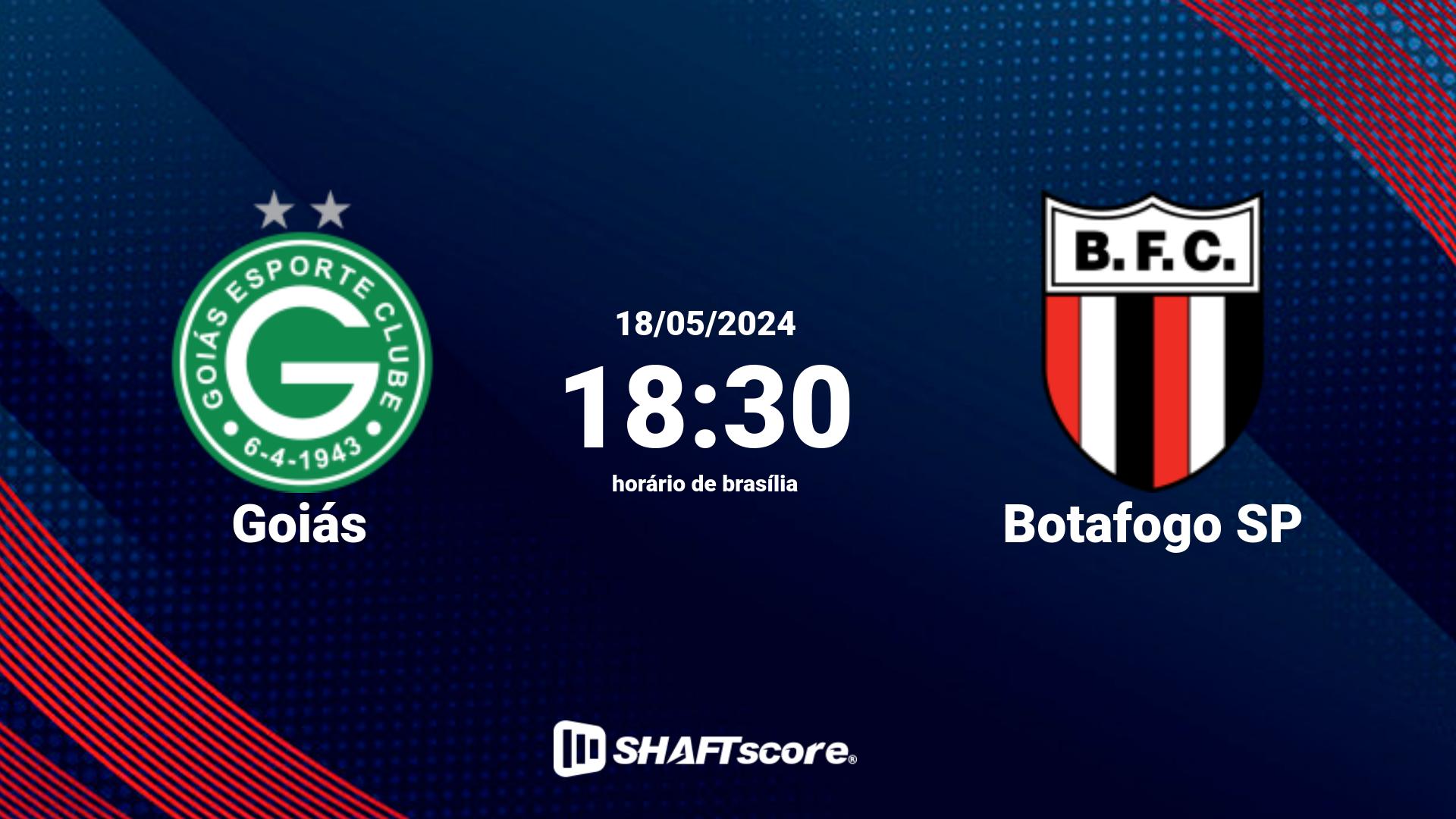 Estatísticas do jogo Goiás vs Botafogo SP 18.05 18:30