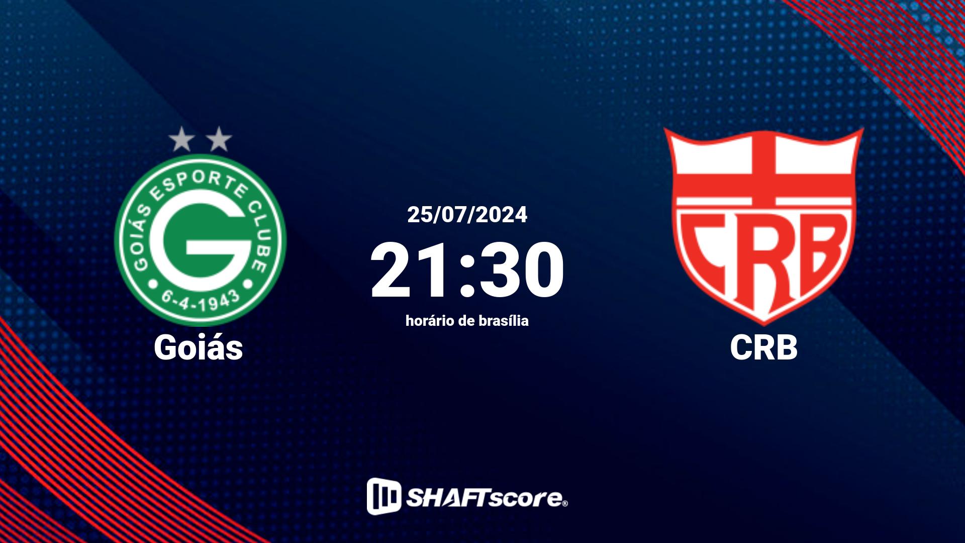 Estatísticas do jogo Goiás vs CRB 25.07 21:30