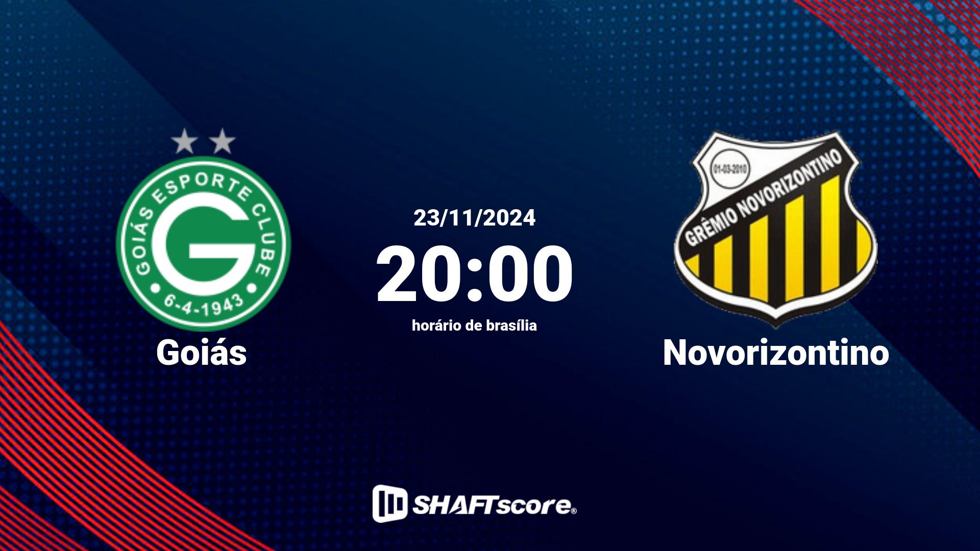 Estatísticas do jogo Goiás vs Novorizontino 23.11 20:00