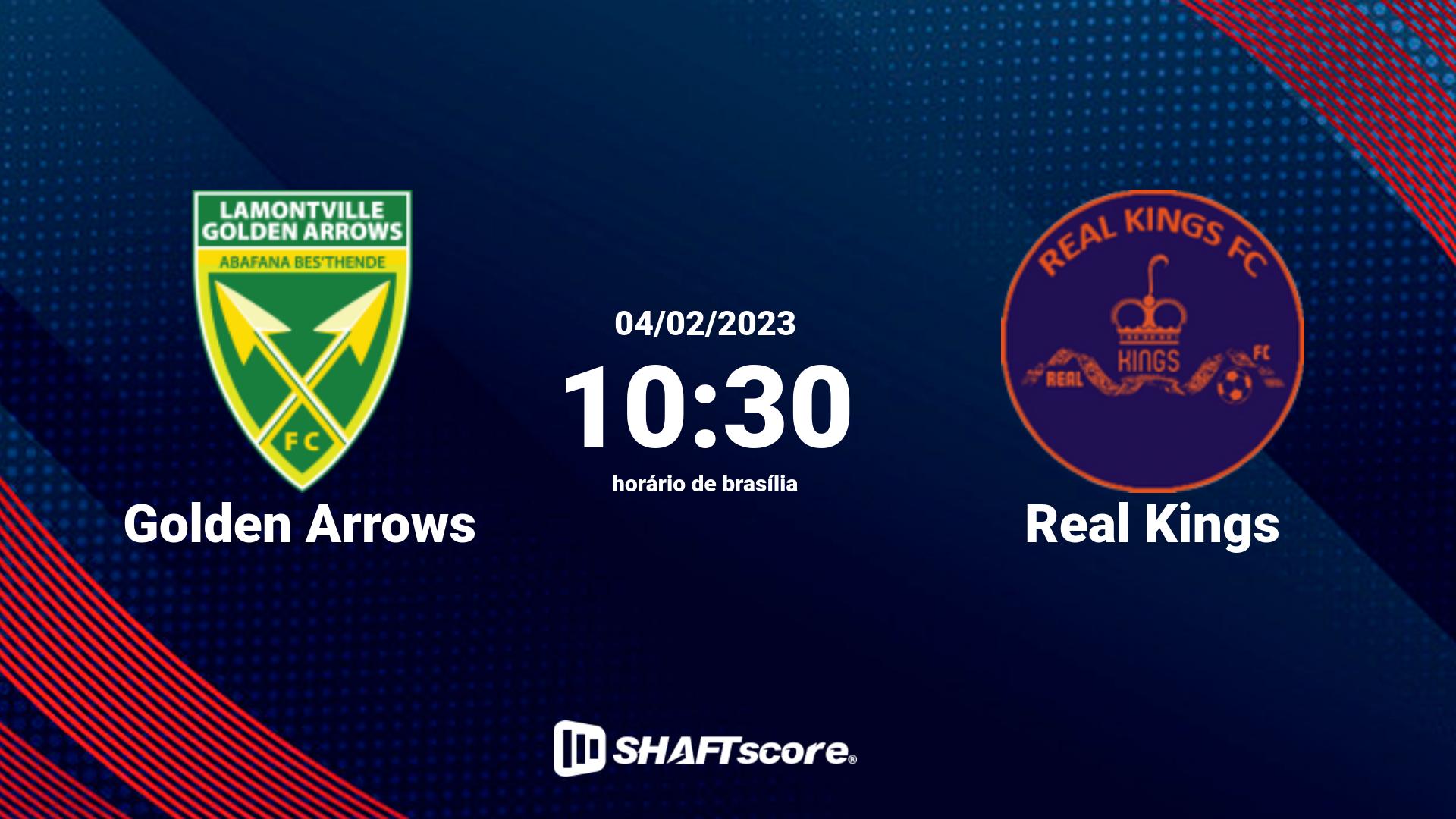 Estatísticas do jogo Golden Arrows vs Real Kings 04.02 10:30