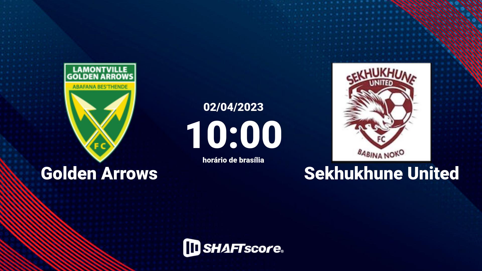 Estatísticas do jogo Golden Arrows vs Sekhukhune United 02.04 10:00