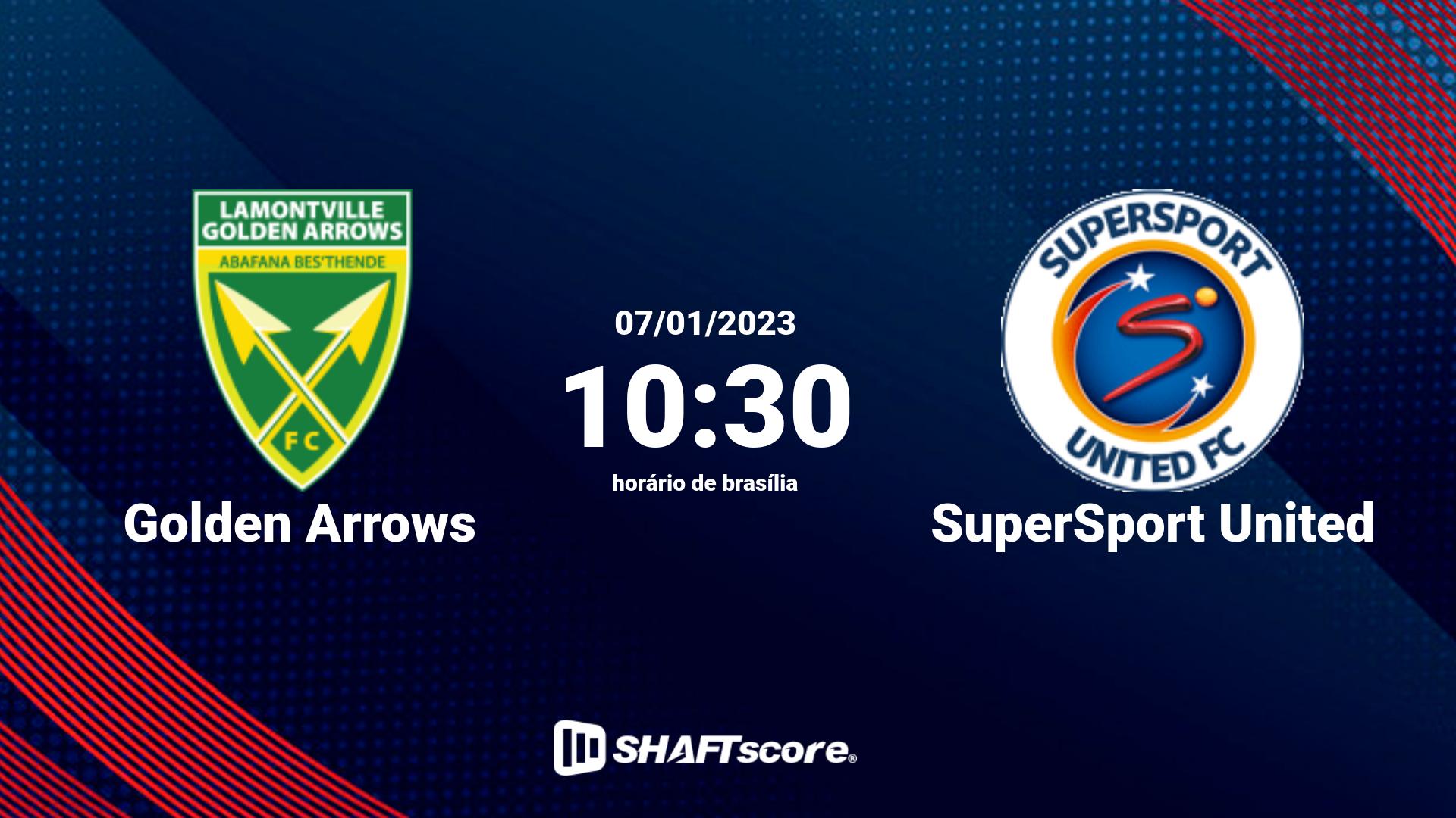 Estatísticas do jogo Golden Arrows vs SuperSport United 07.01 10:30