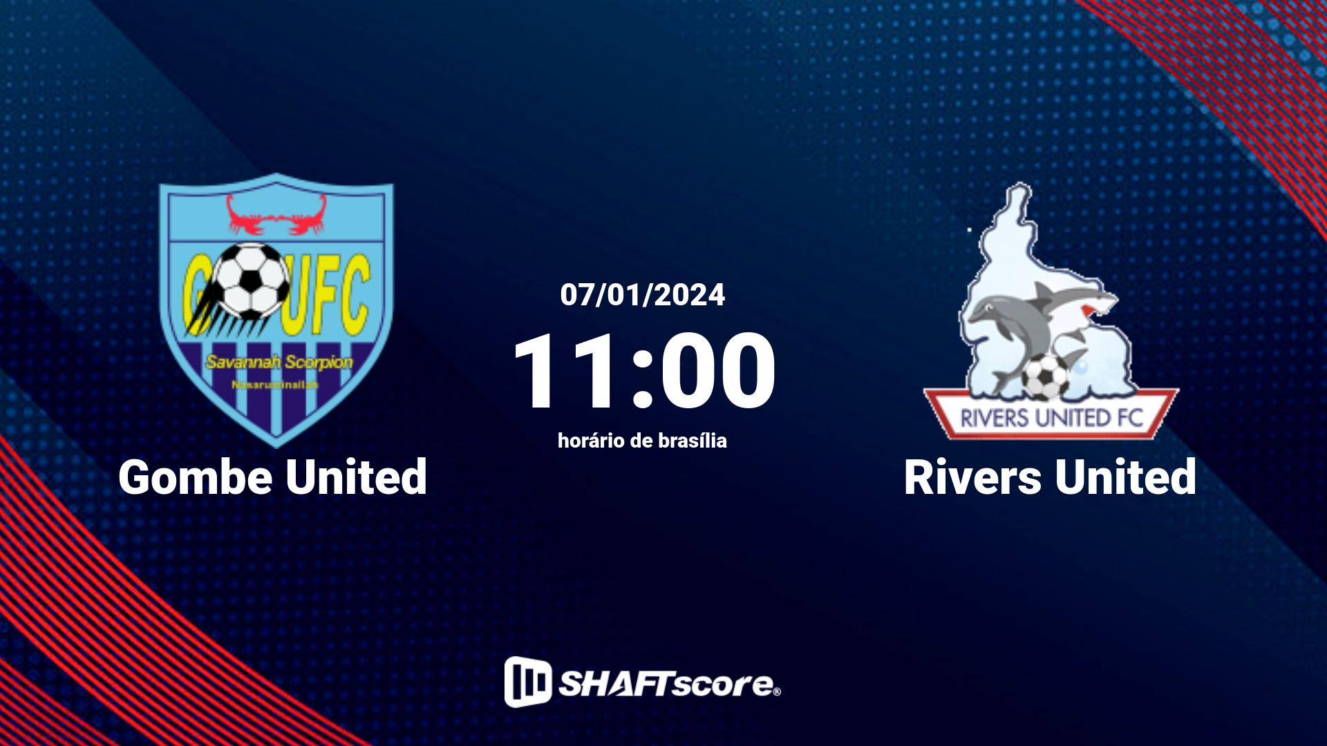 Estatísticas do jogo Gombe United vs Rivers United 07.01 11:00